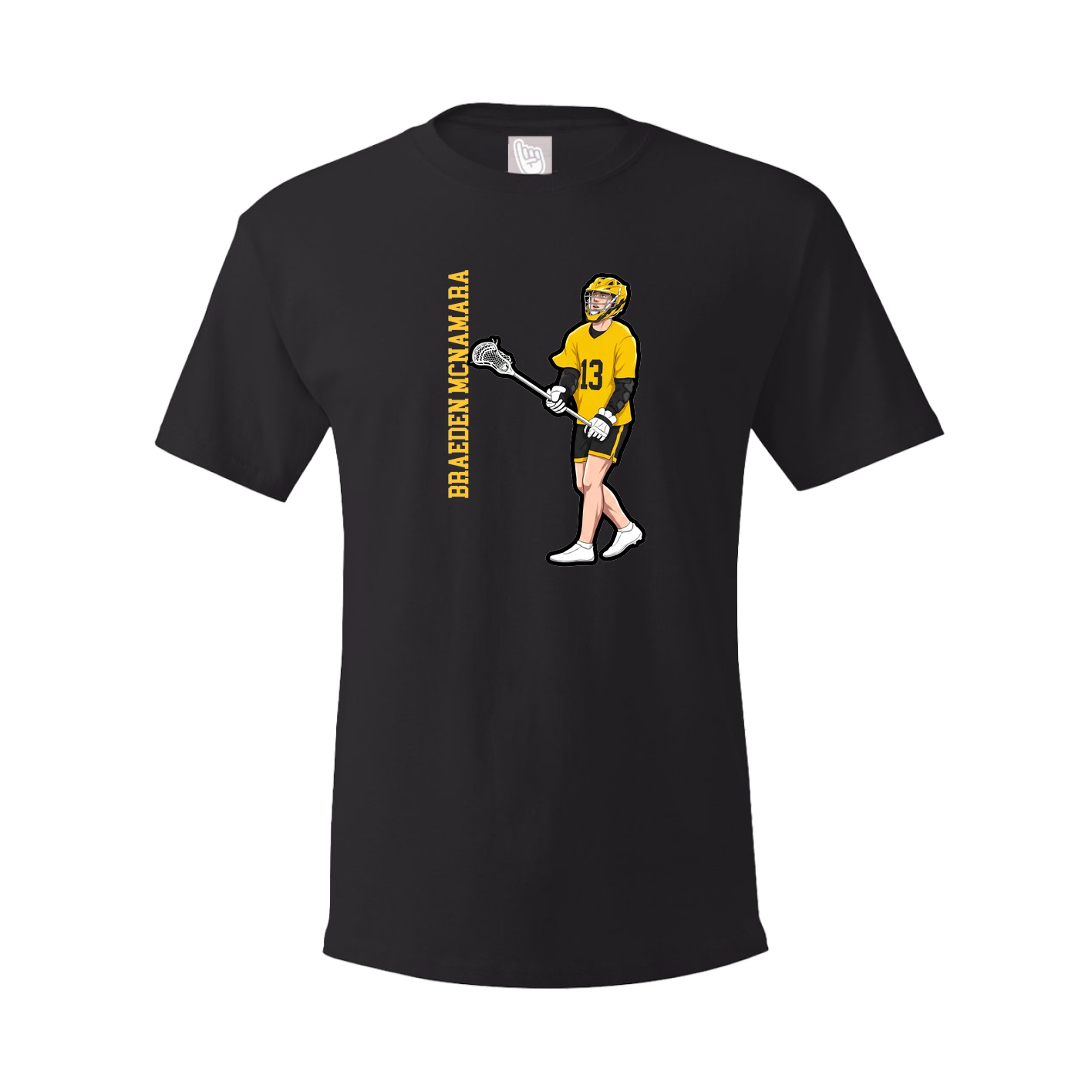 Youth Tee — Name Vertical in Black