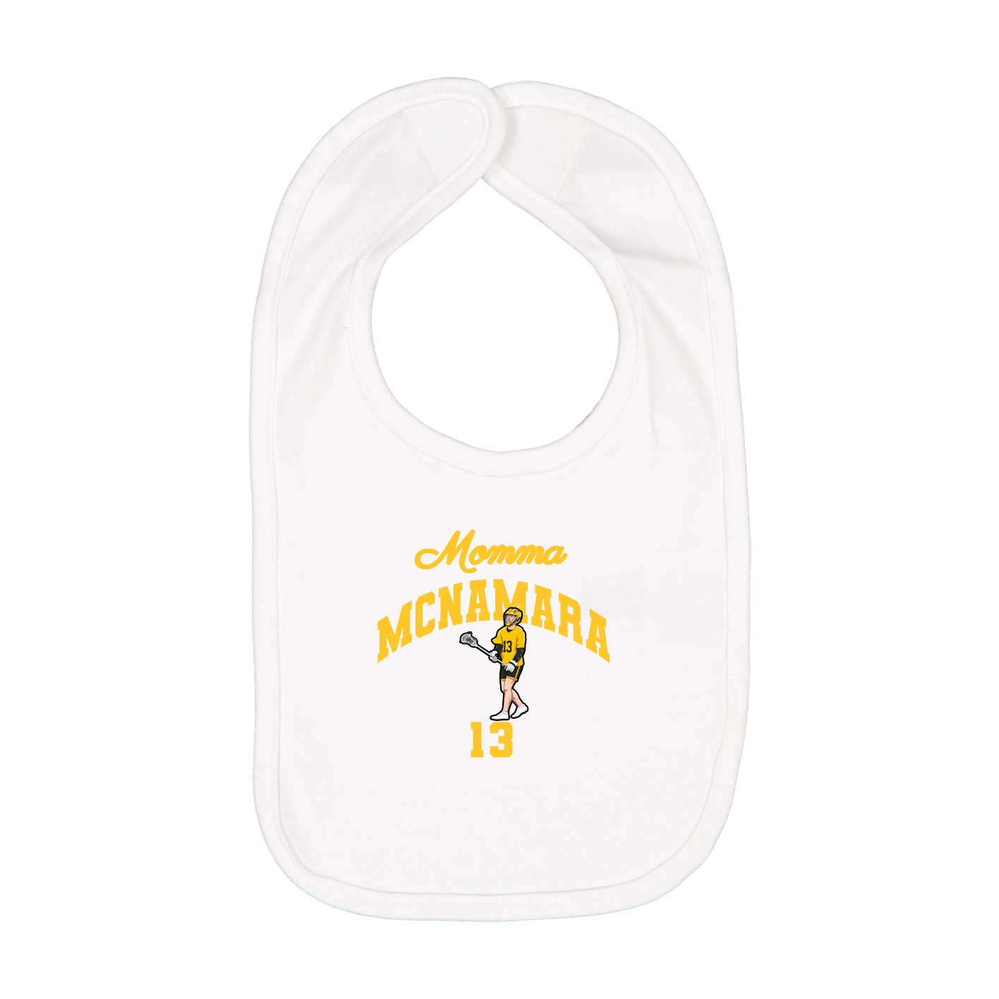Infant Bib — Mothers Day Arch in White