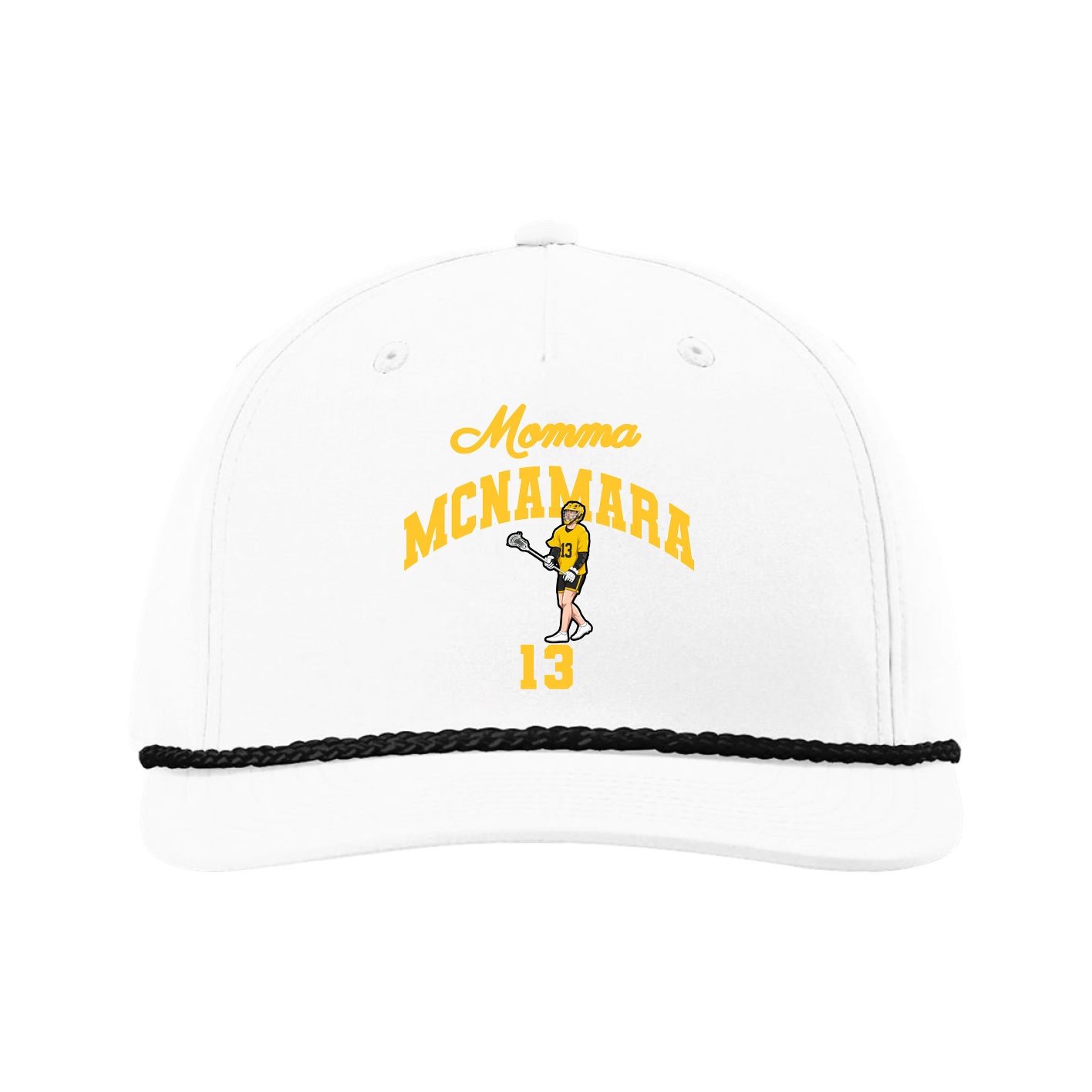 Five-Panel Classic Rope Cap — Mothers Day Arch in White