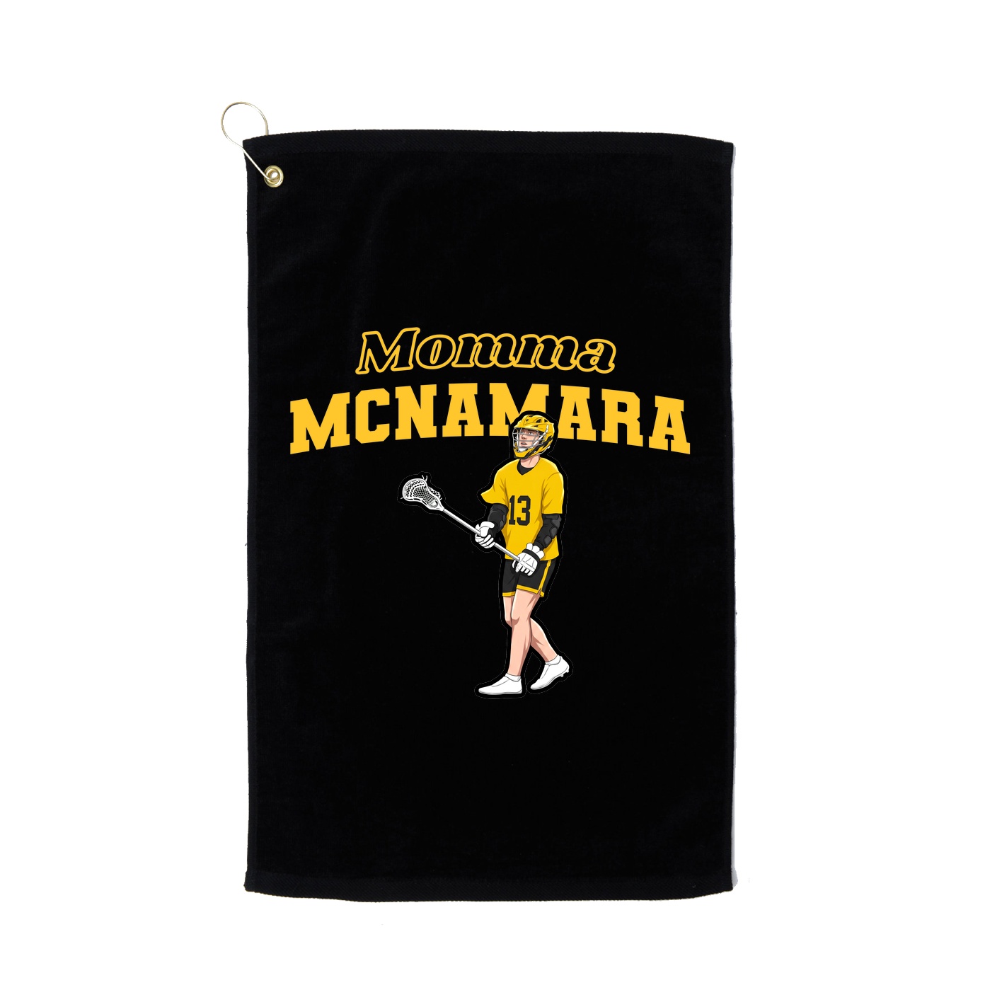 Golf Towel — Mothers Day Block in Black