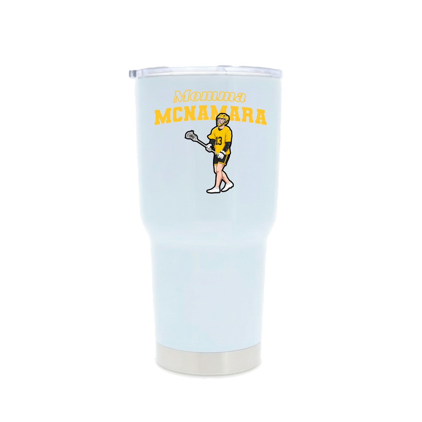 30oz Stainless Steel Tumbler — Mothers Day Block in White