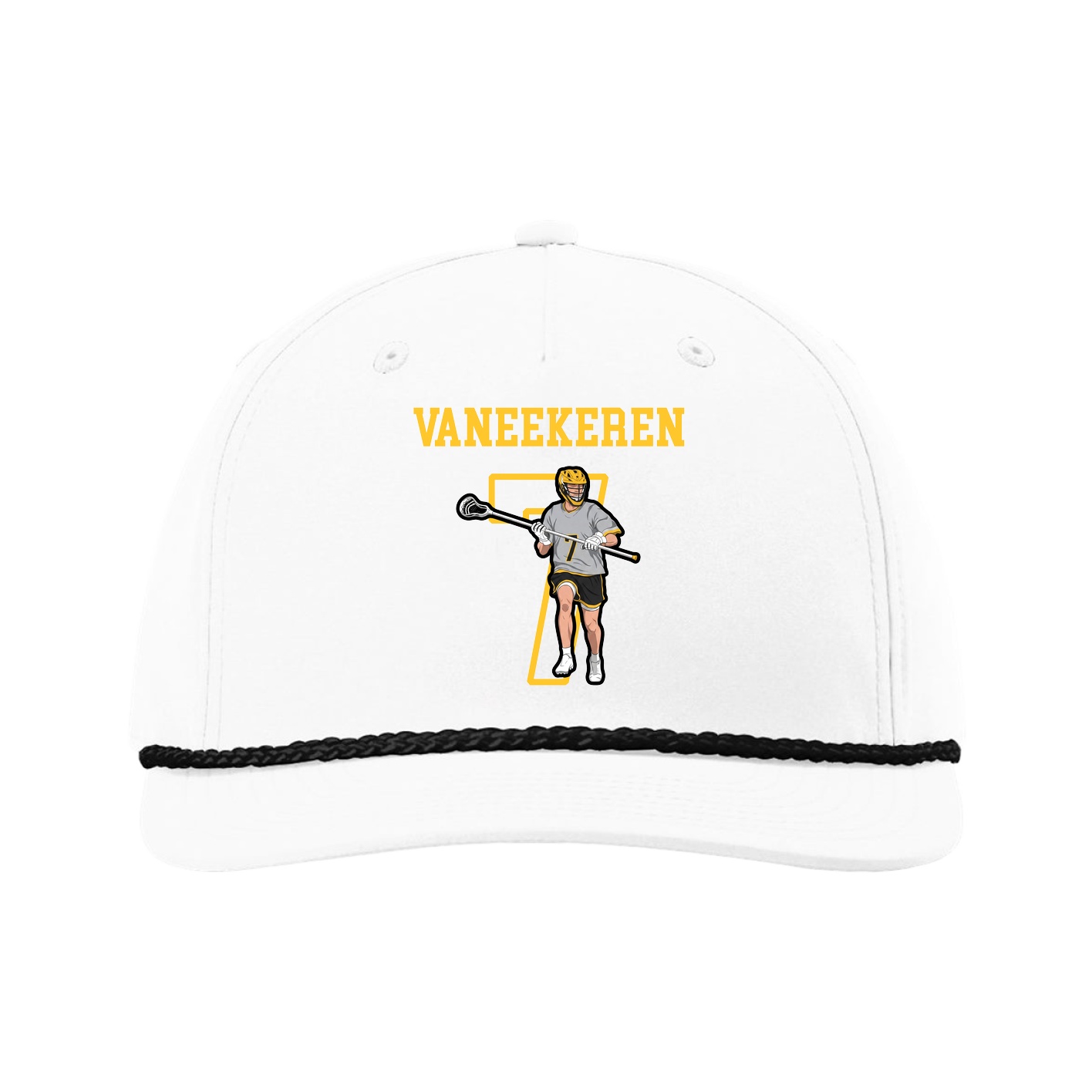 Five-Panel Classic Rope Cap — Shirsey in White