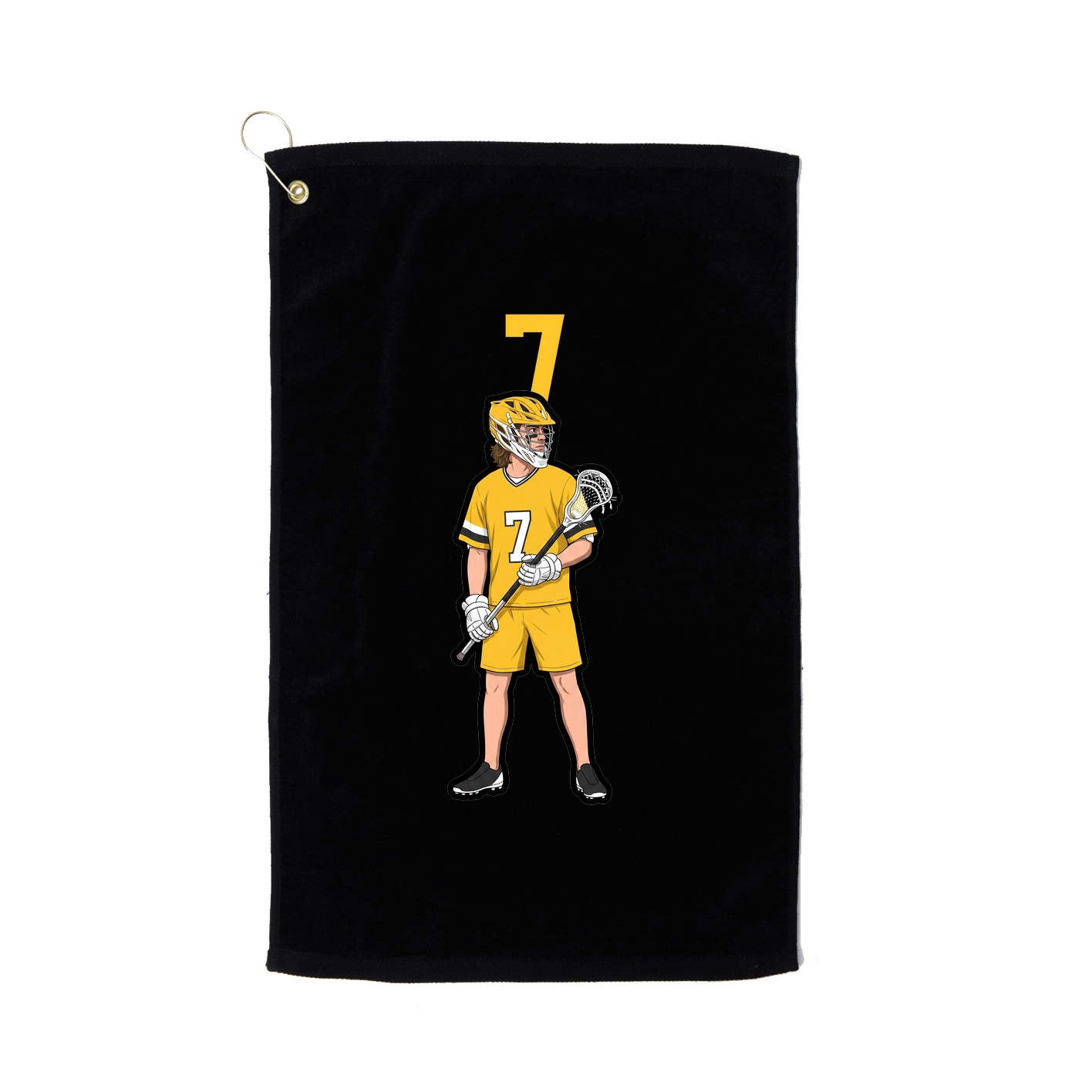 Golf Towel — Number Top in Black