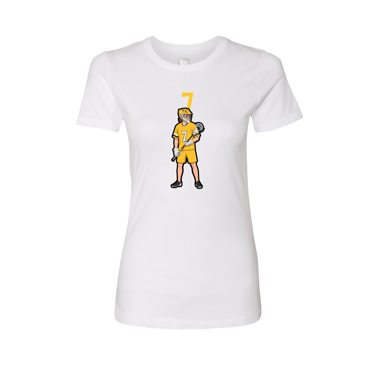 Fitted Women's Tee — Number Top in White