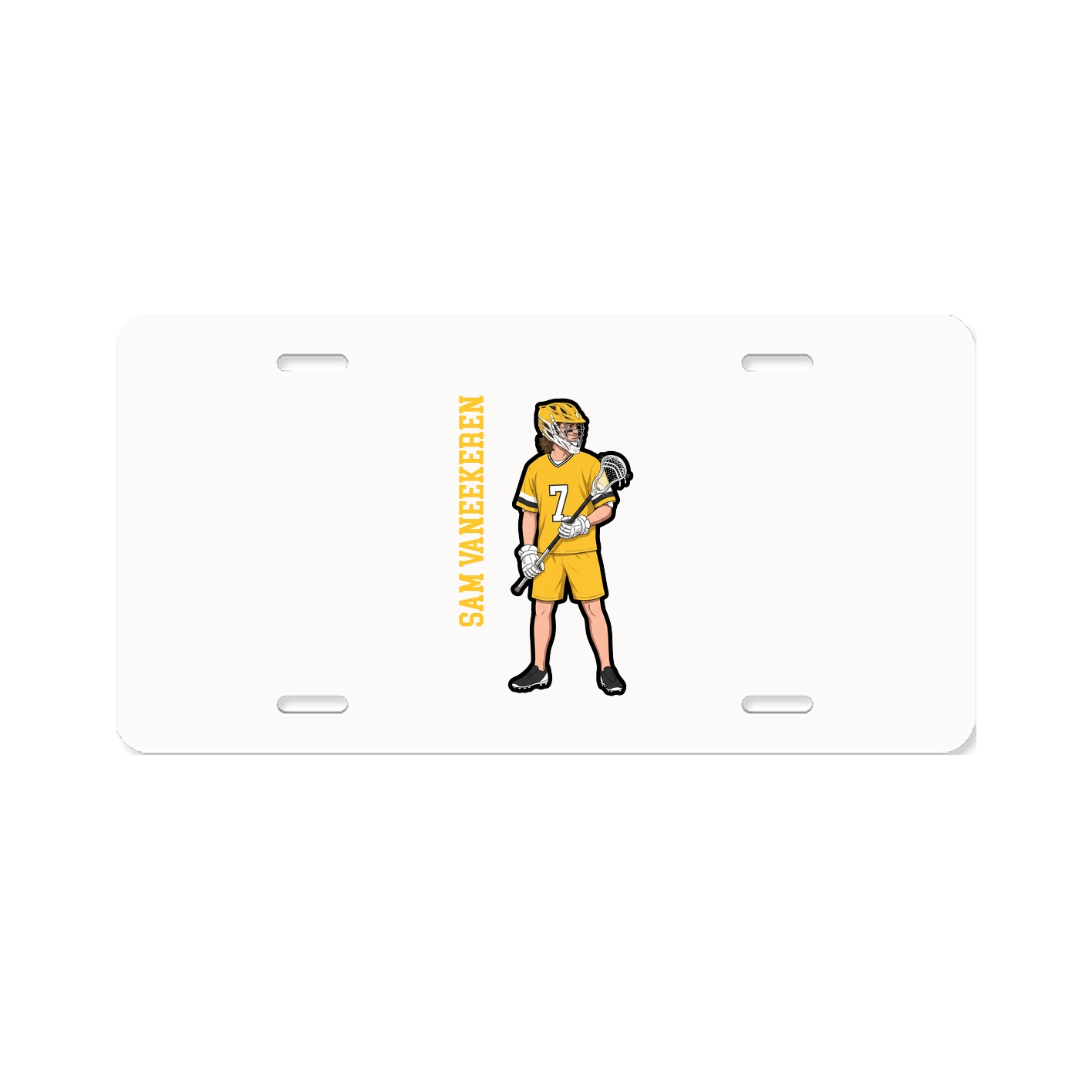 License Plate — Name Vertical in Classic