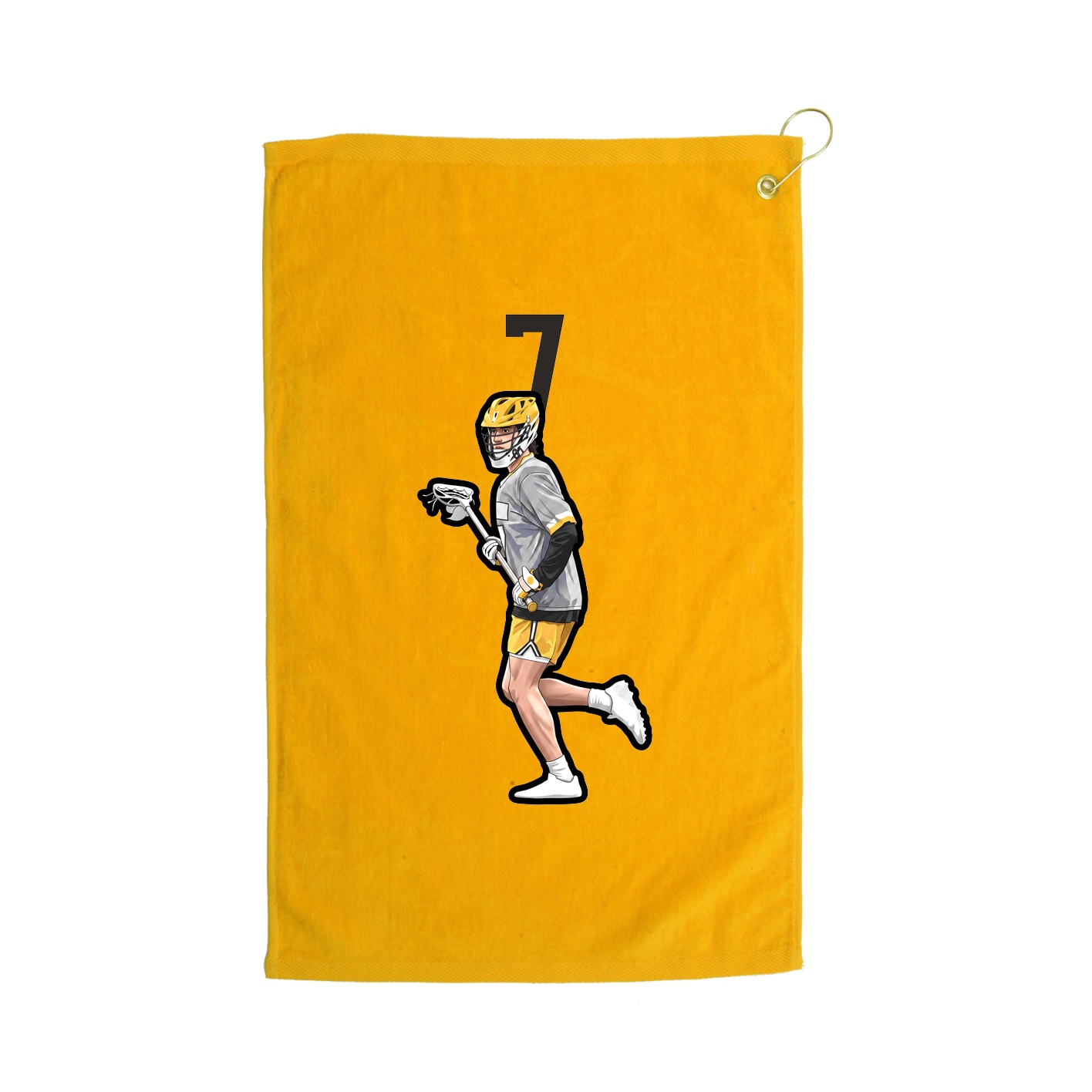 Golf Towel — Number Top in Gold