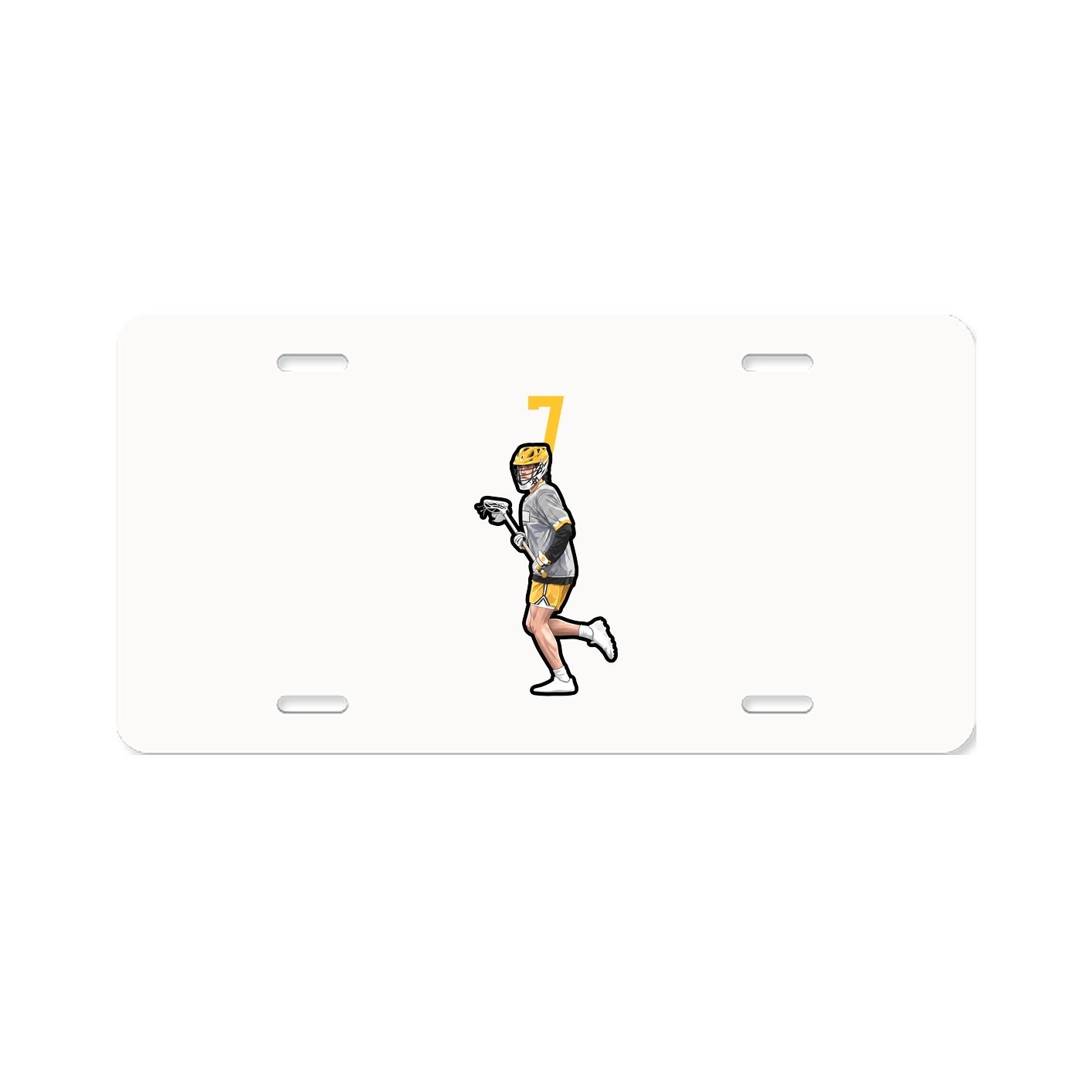 License Plate — Number Top in Classic