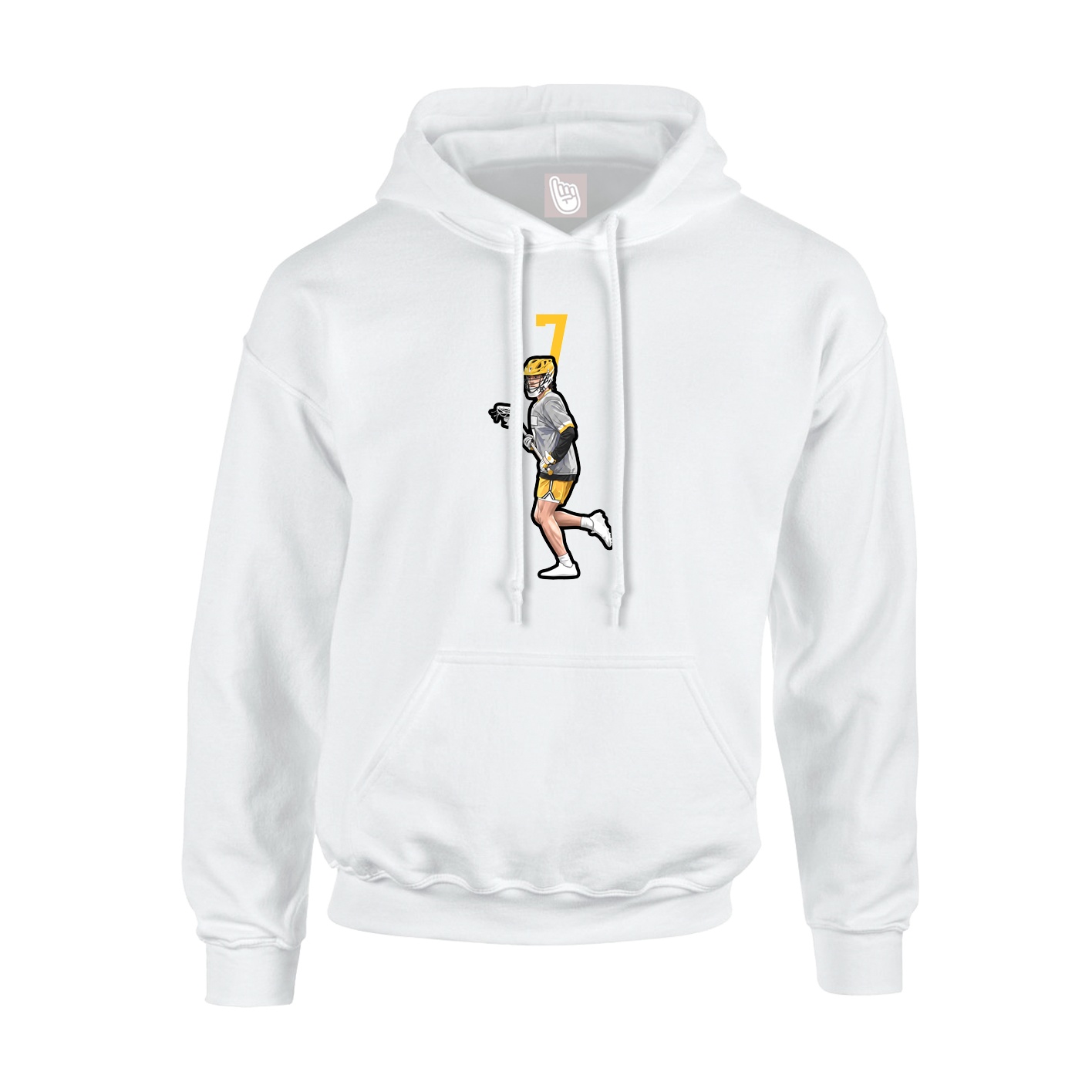 Hoodie — Number Top in White
