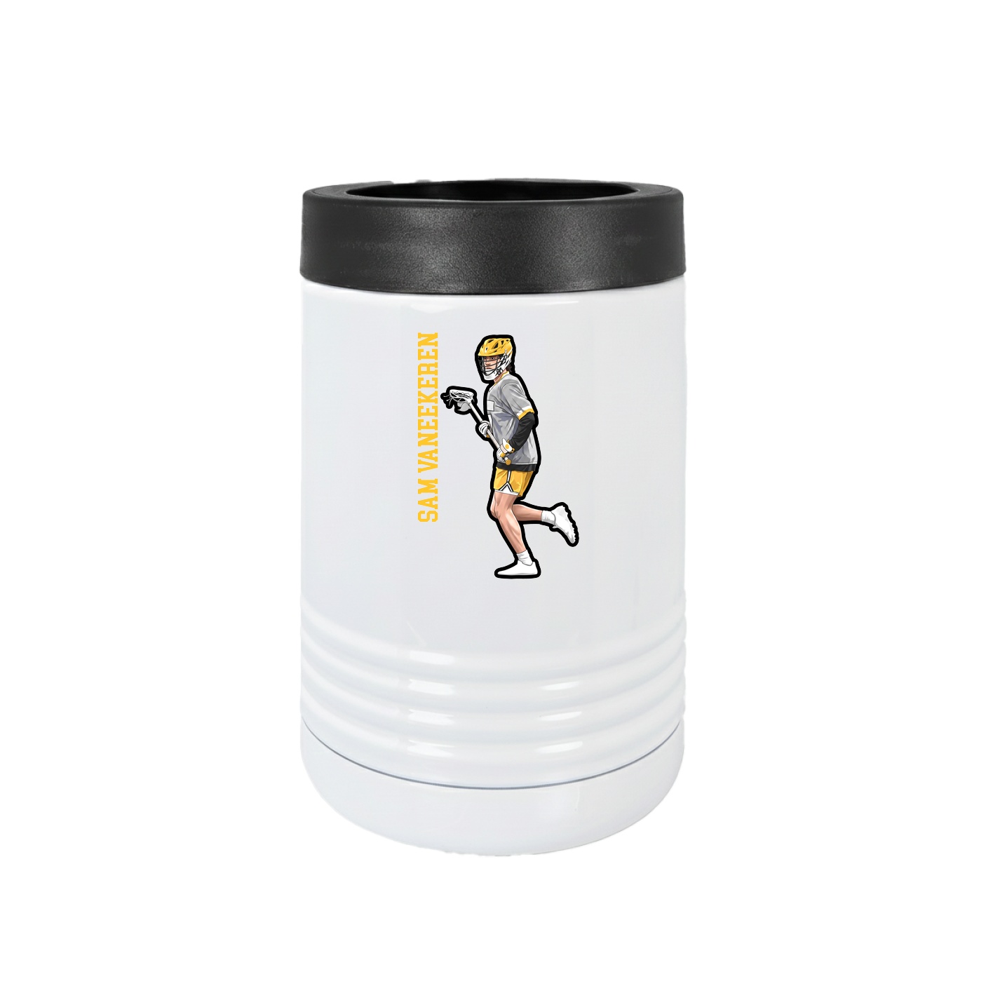 Beverage Holder — Name Vertical in White