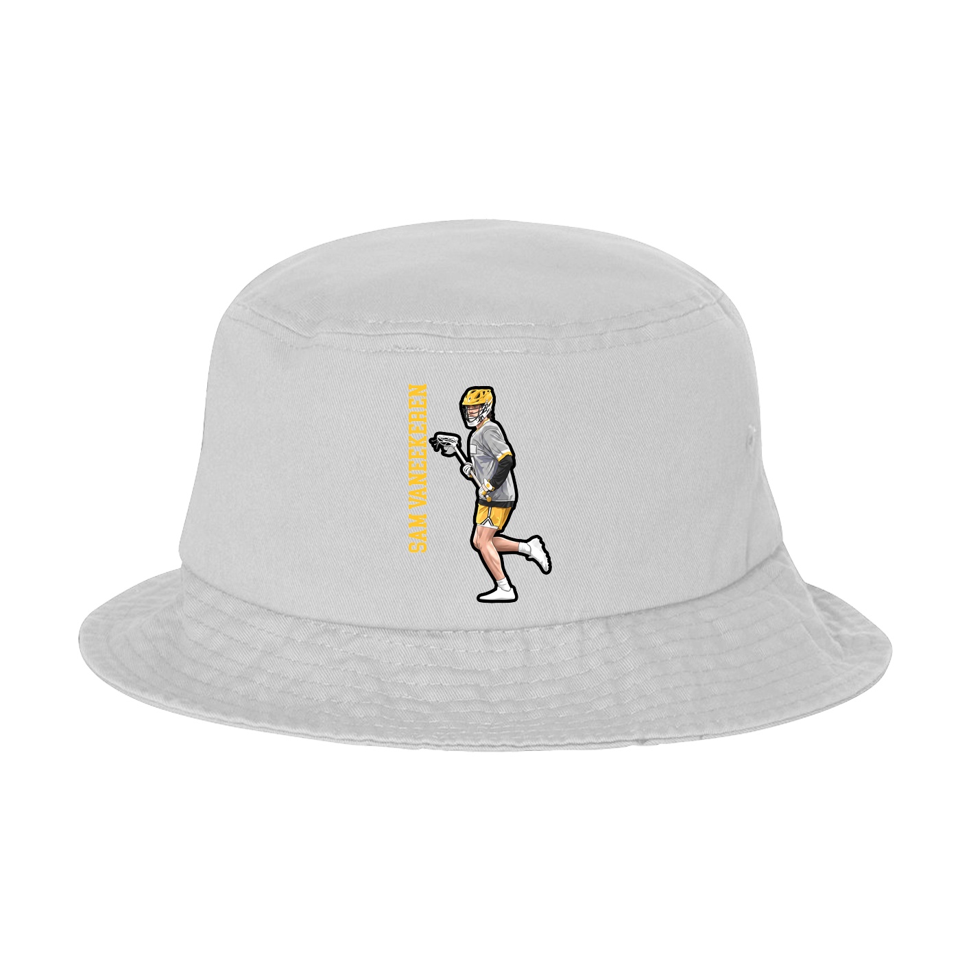 Bucket Cap — Name Vertical in White