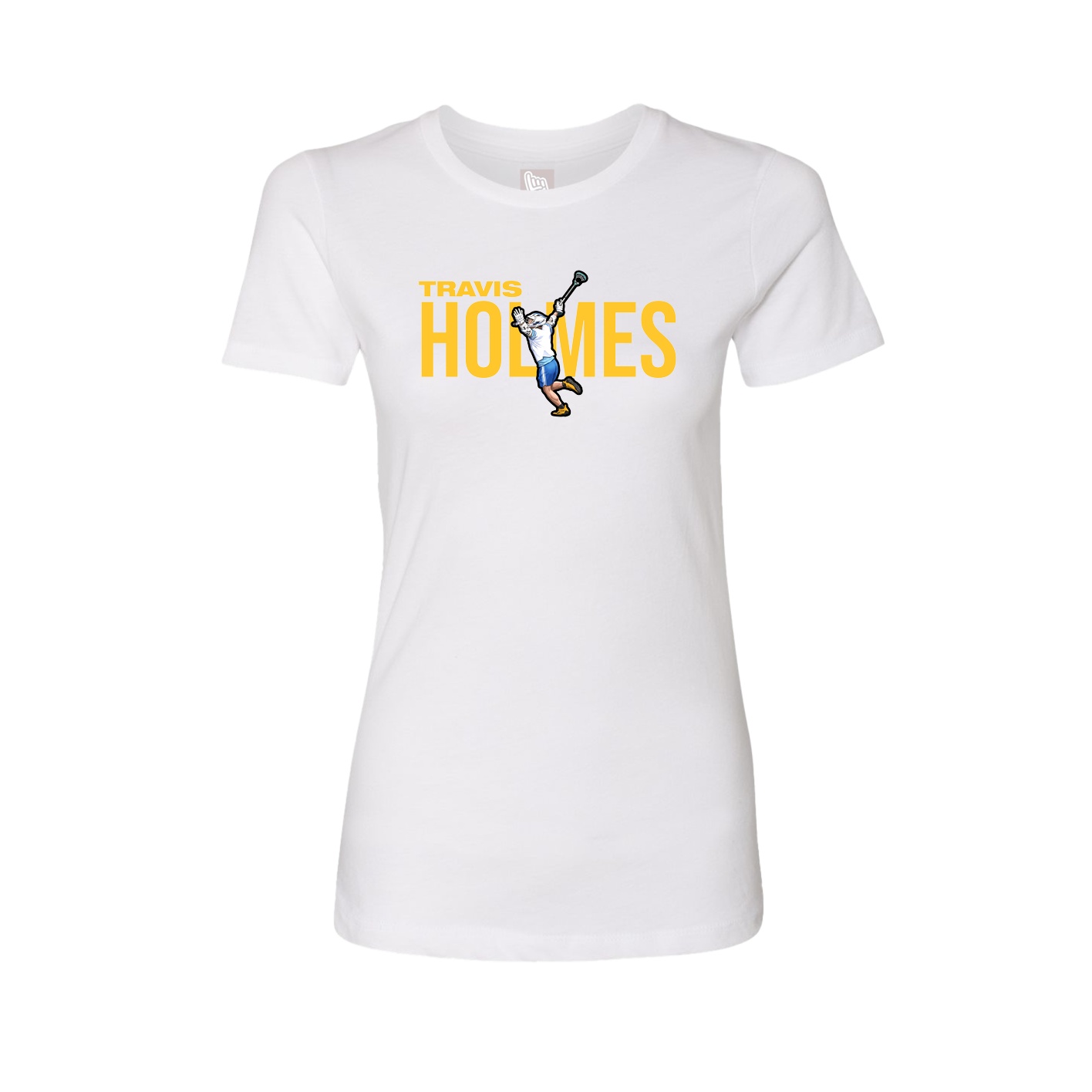 Fitted Women's Tee — Player Name in White