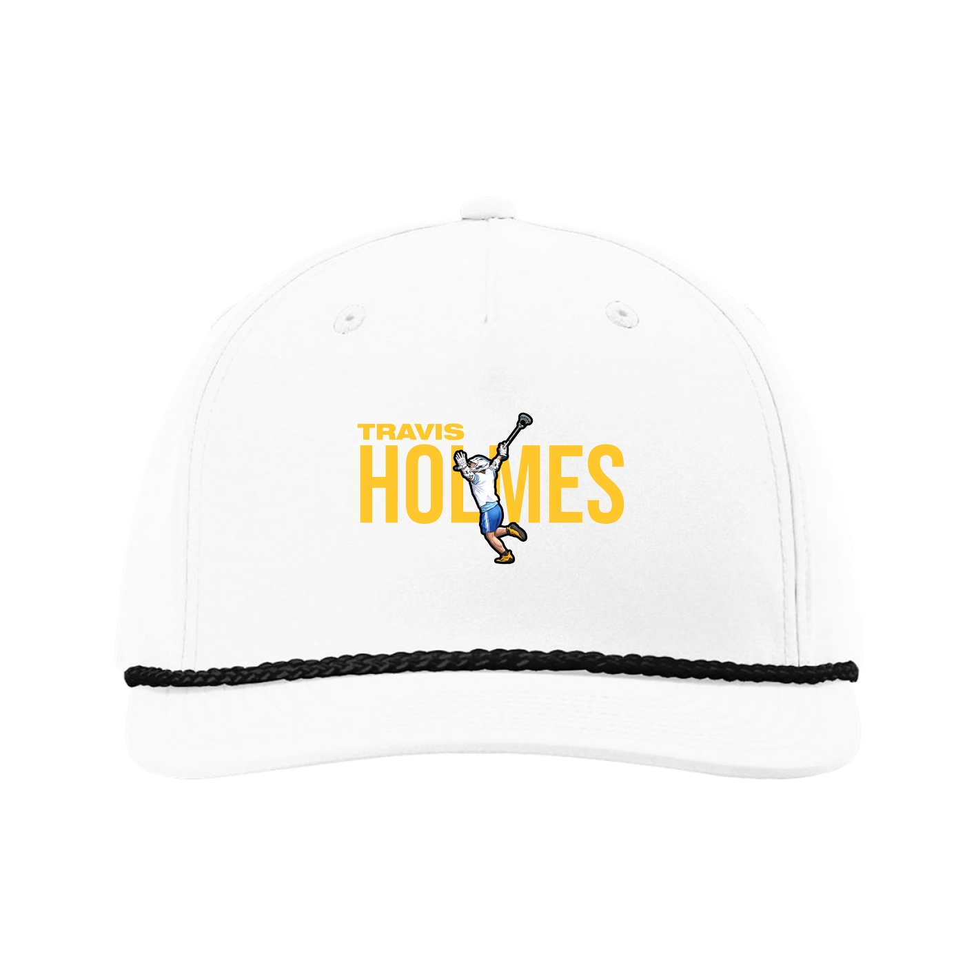 Five-Panel Classic Rope Cap — Player Name in White