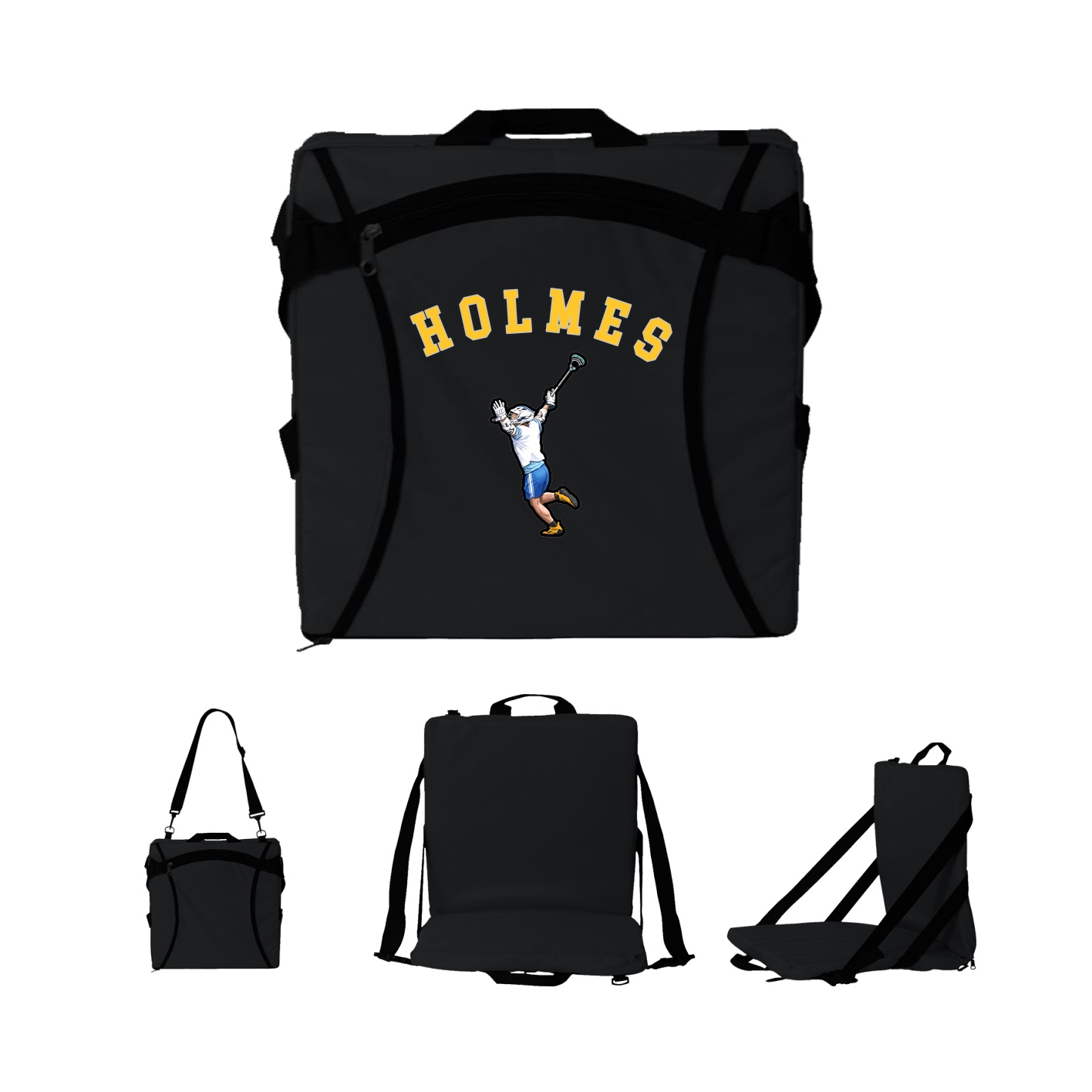 Folding Stadium Seat — Shirsey Arch in Black