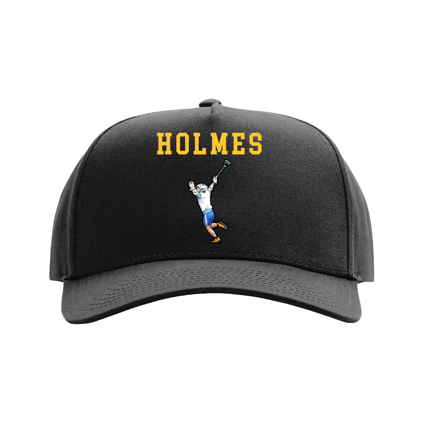 Full Fabric Five-Panel Champ Cap — Shirsey in Black