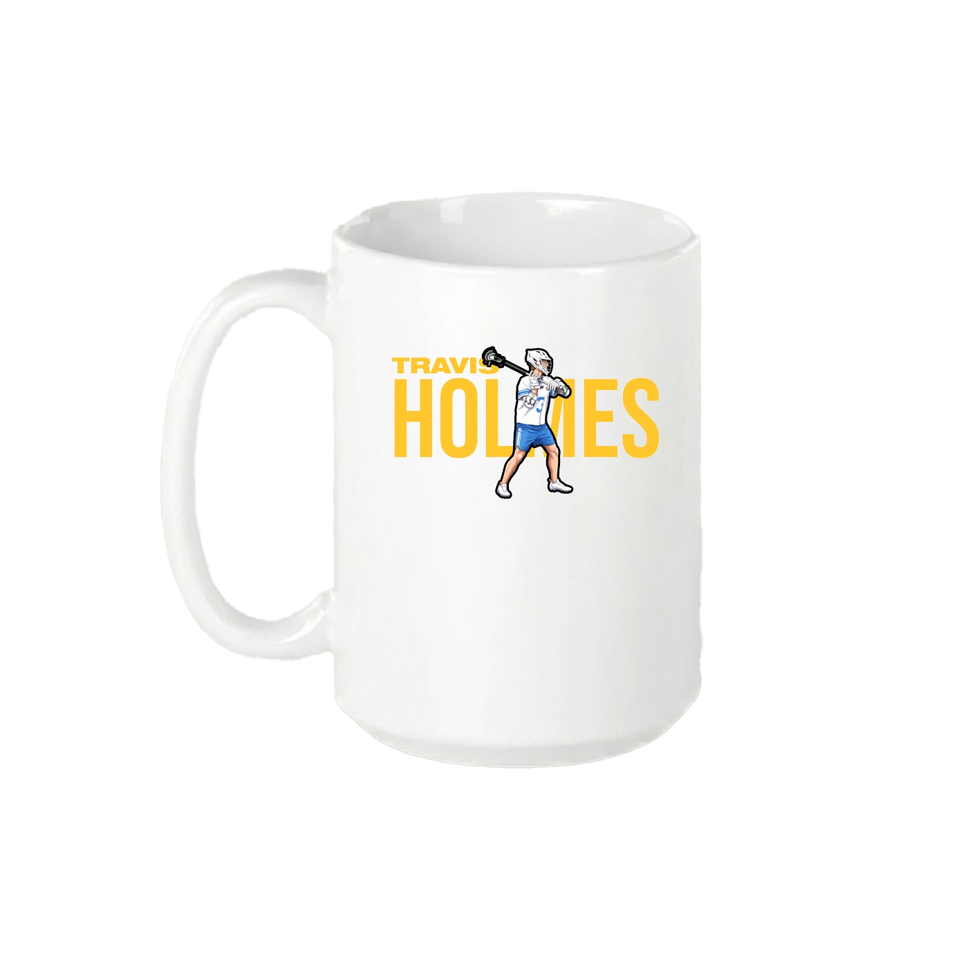 15oz Coffee Mug — Player Name in White