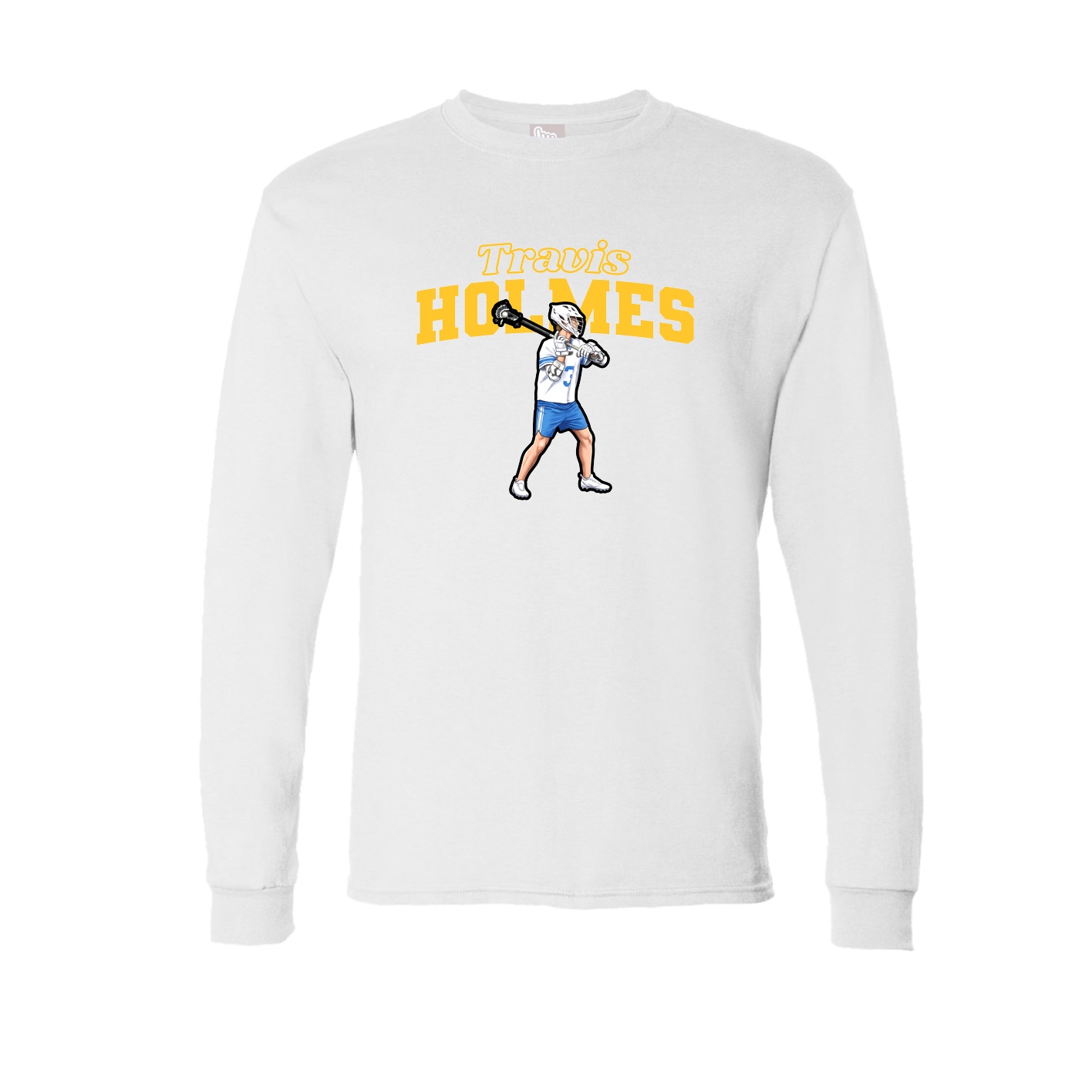 Long Sleeve Tee — Name Arch in White