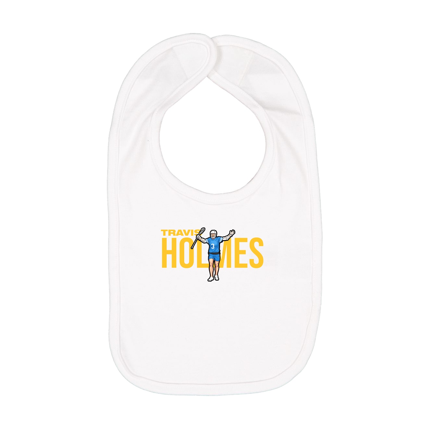 Infant Bib — Player Name in White