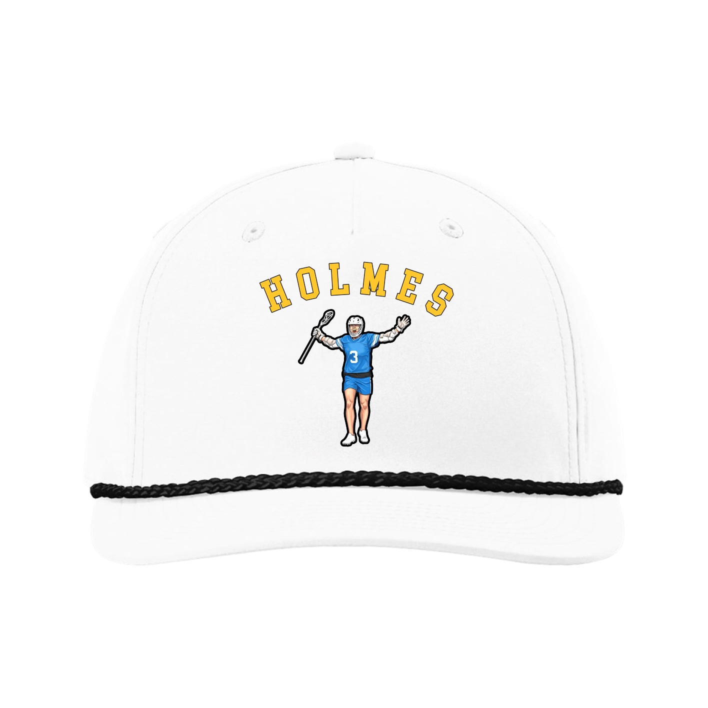 Five-Panel Classic Rope Cap — Shirsey Arch in White