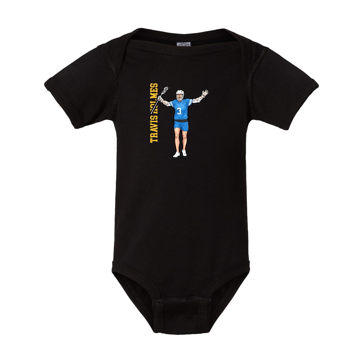 Baby Onesie — Name Vertical in Black