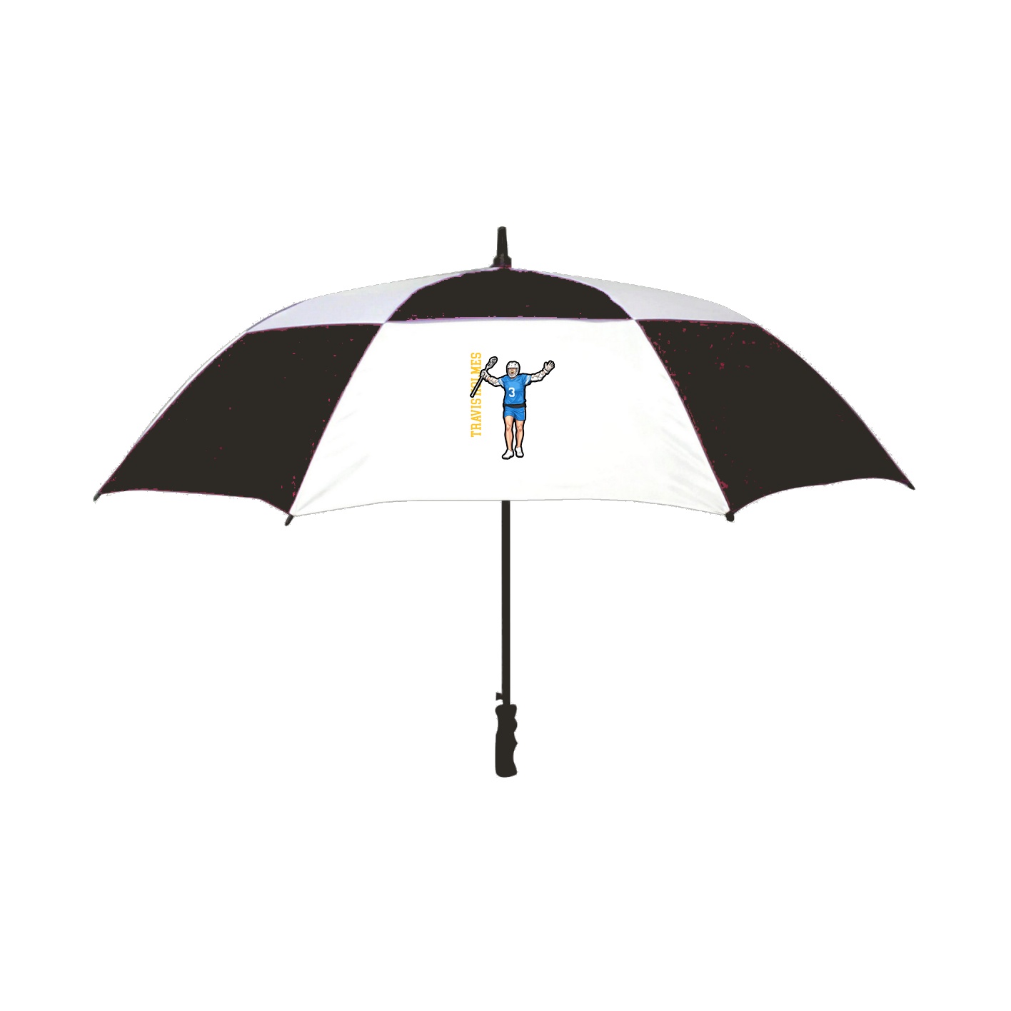 Golf Umbrella — Name Vertical in Black