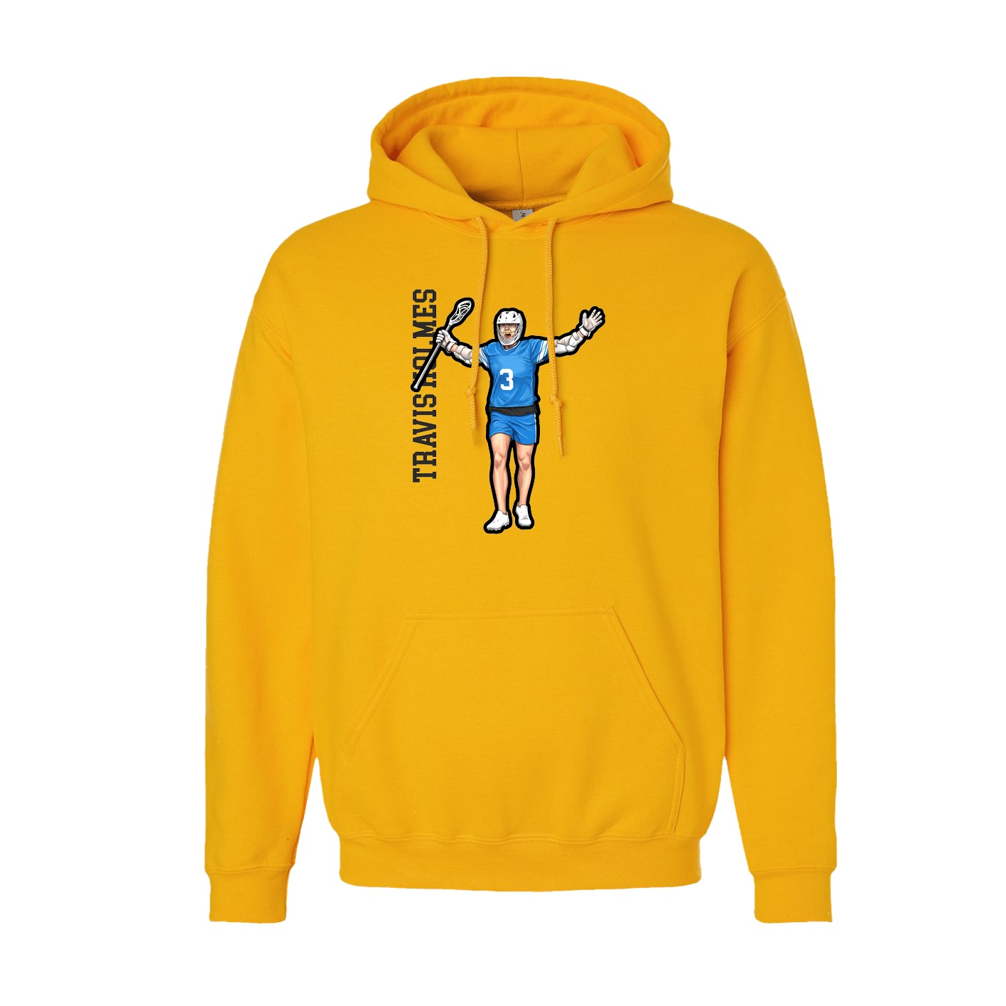 Hoodie — Name Vertical in Gold