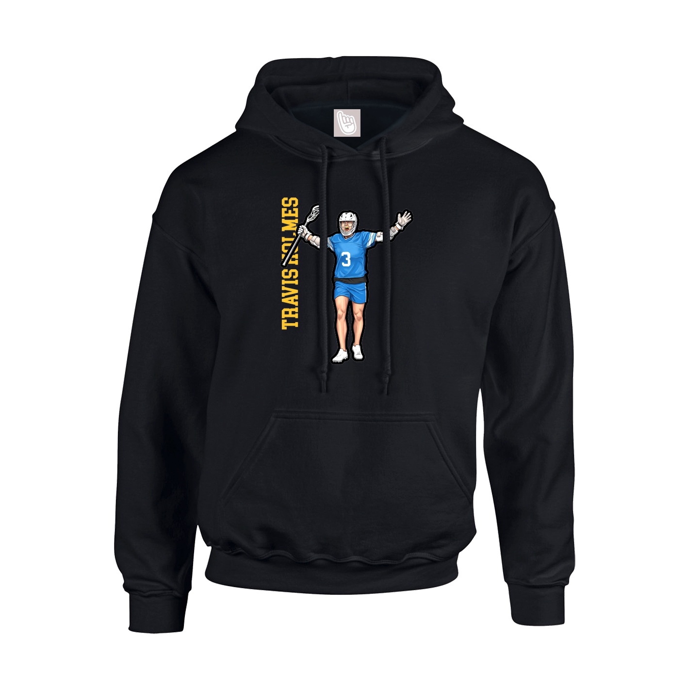 Youth Hoodie — Name Vertical in Black