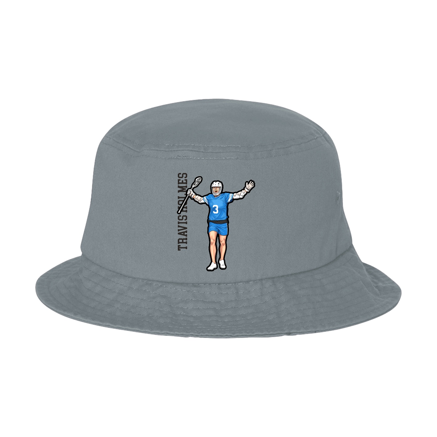 Bucket Cap — Name Vertical in Grey