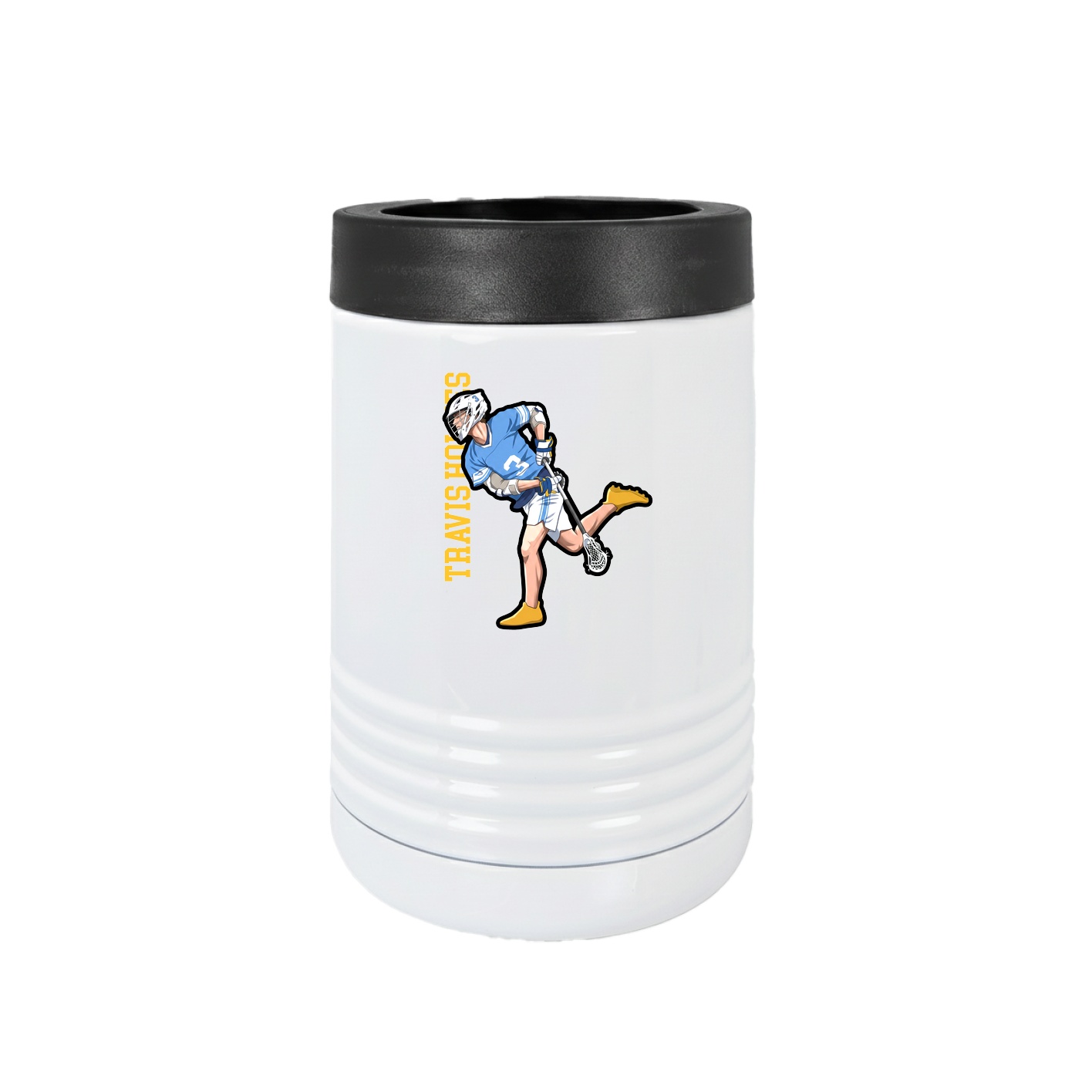 Beverage Holder — Name Vertical in White