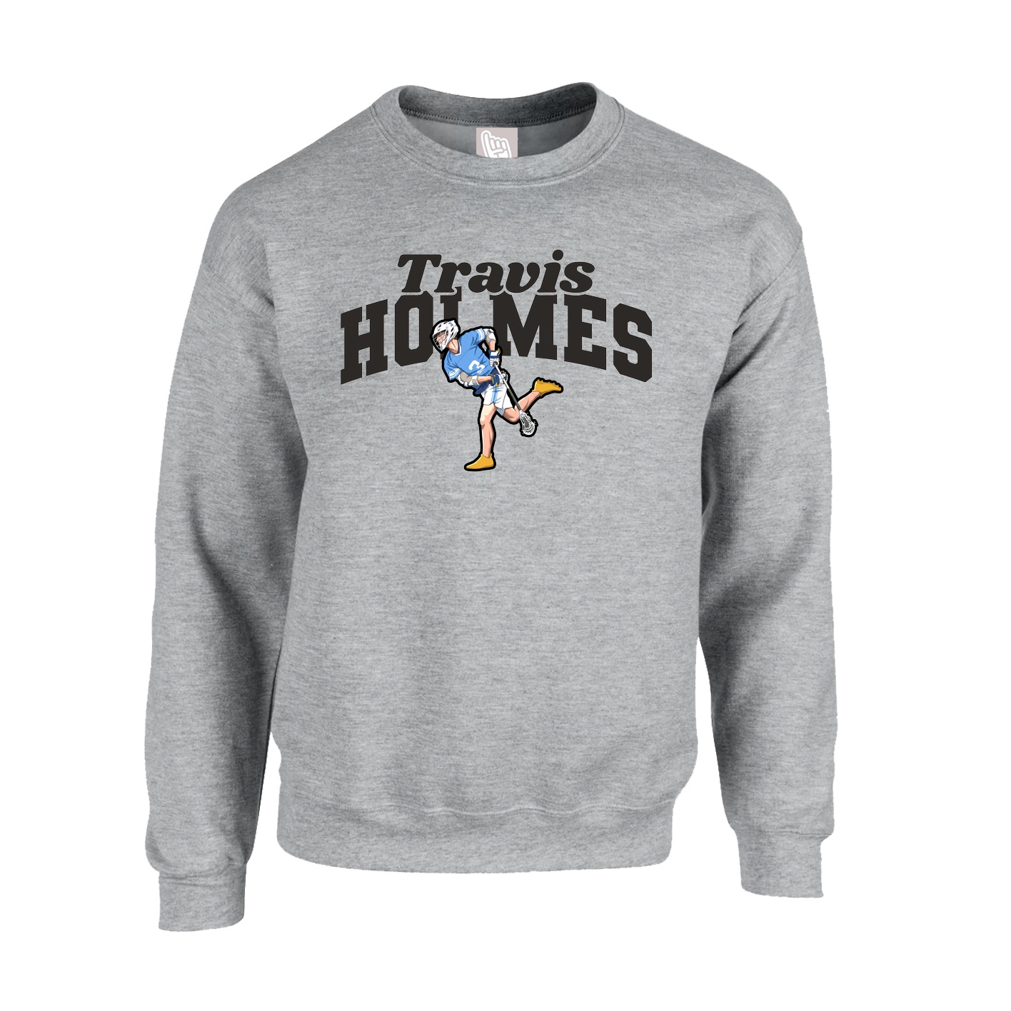 Fleece Crew — Signature Arch in Grey