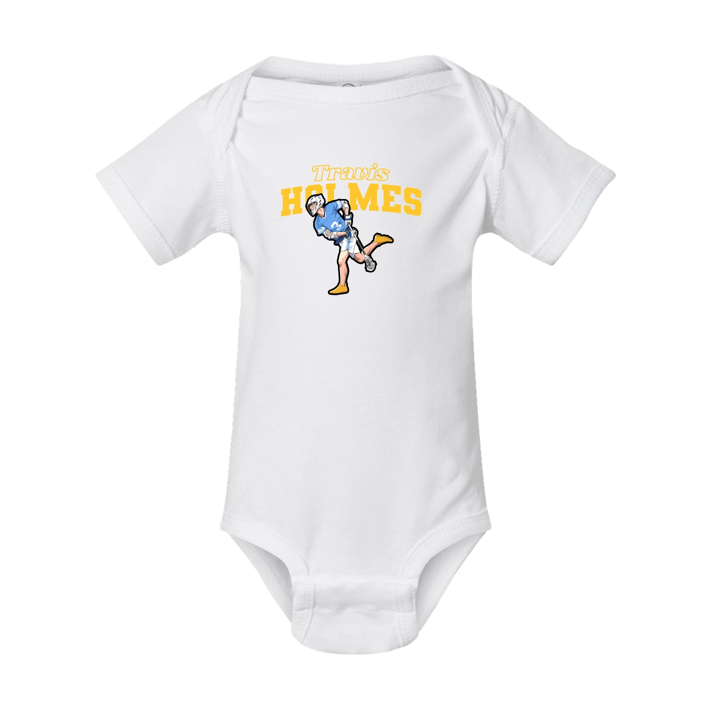 Baby Onesie — Name Arch in White