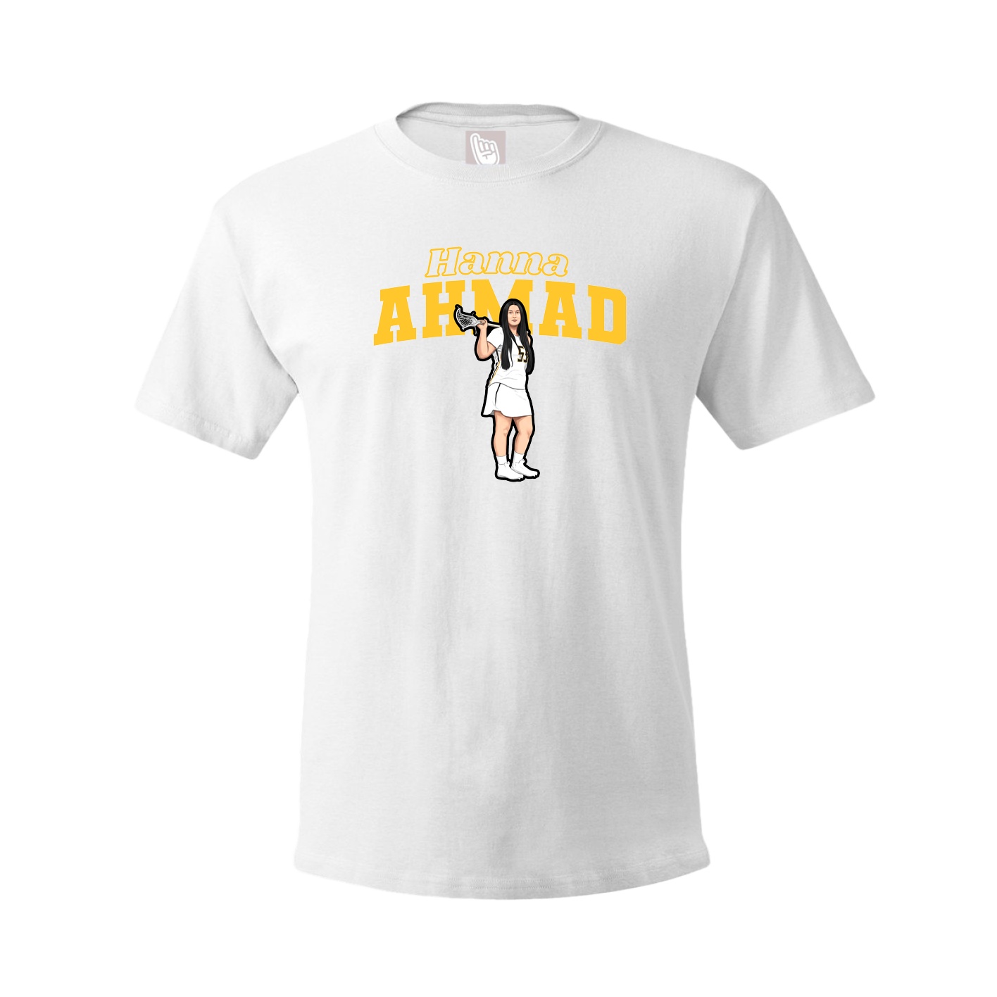 Youth Tee — Name Arch in White