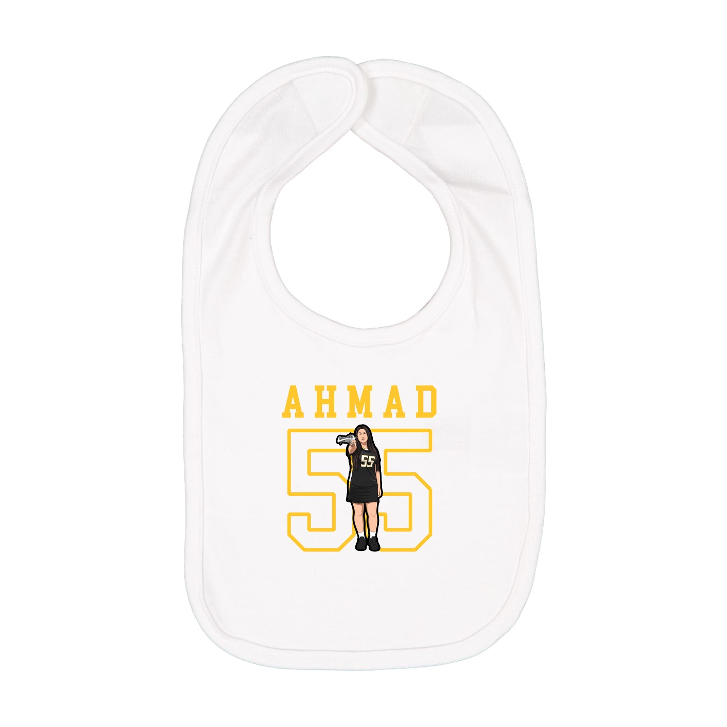 Infant Bib — Shirsey in White