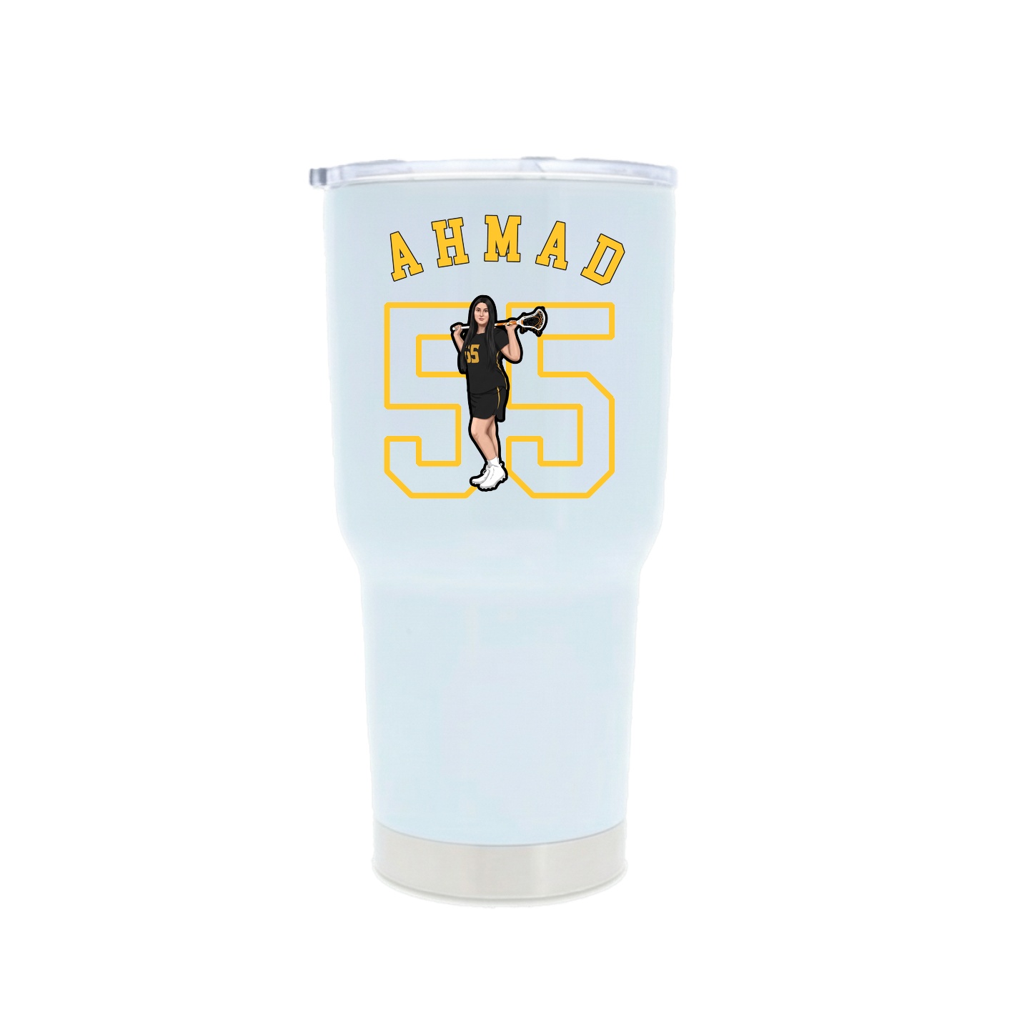 30oz Stainless Steel Tumbler — Shirsey Arch in White