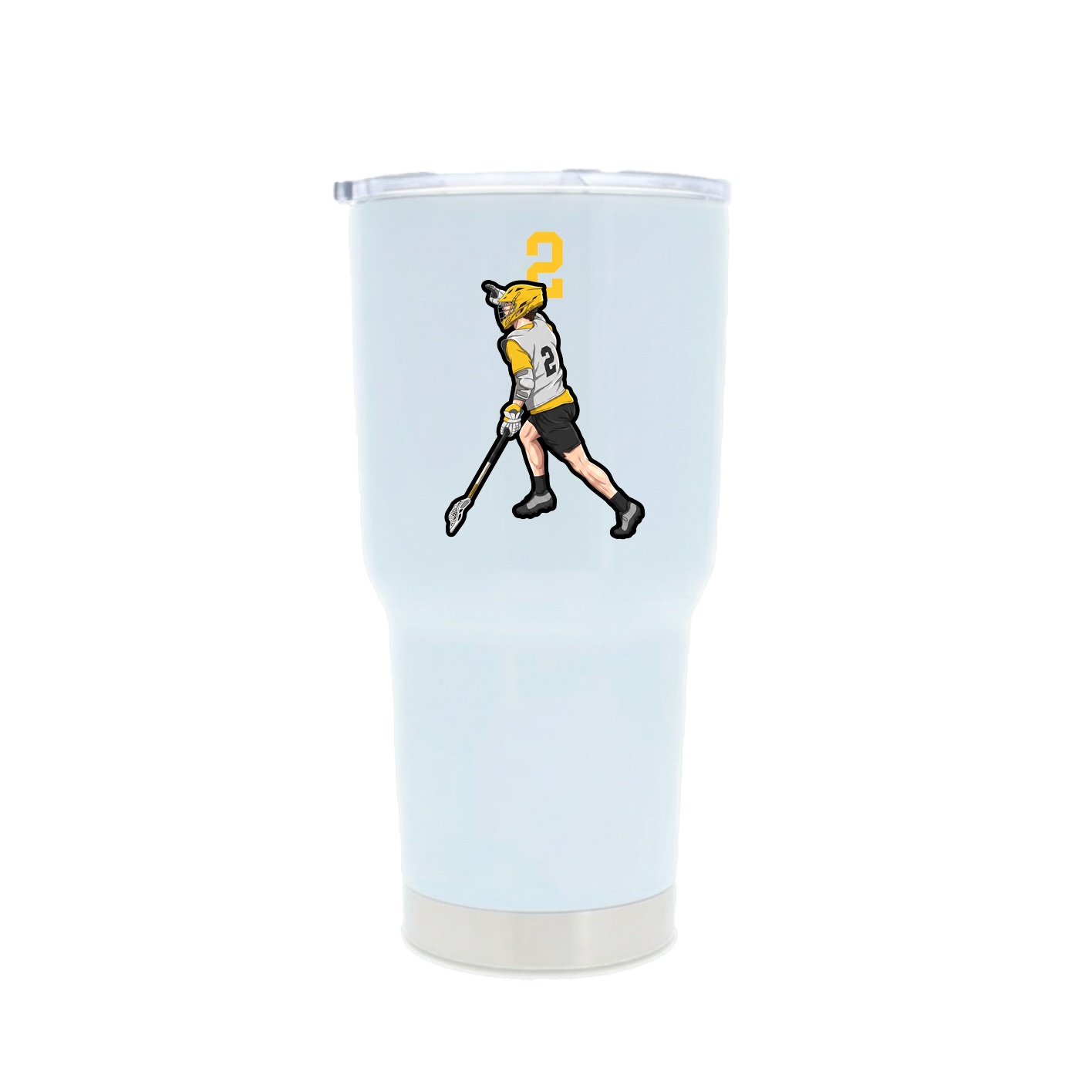 30oz Stainless Steel Tumbler — Number Top in White