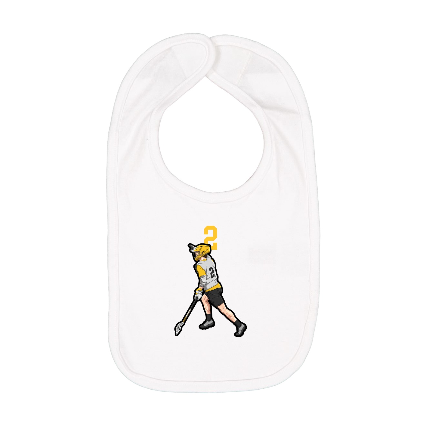 Infant Bib — Number Top in White
