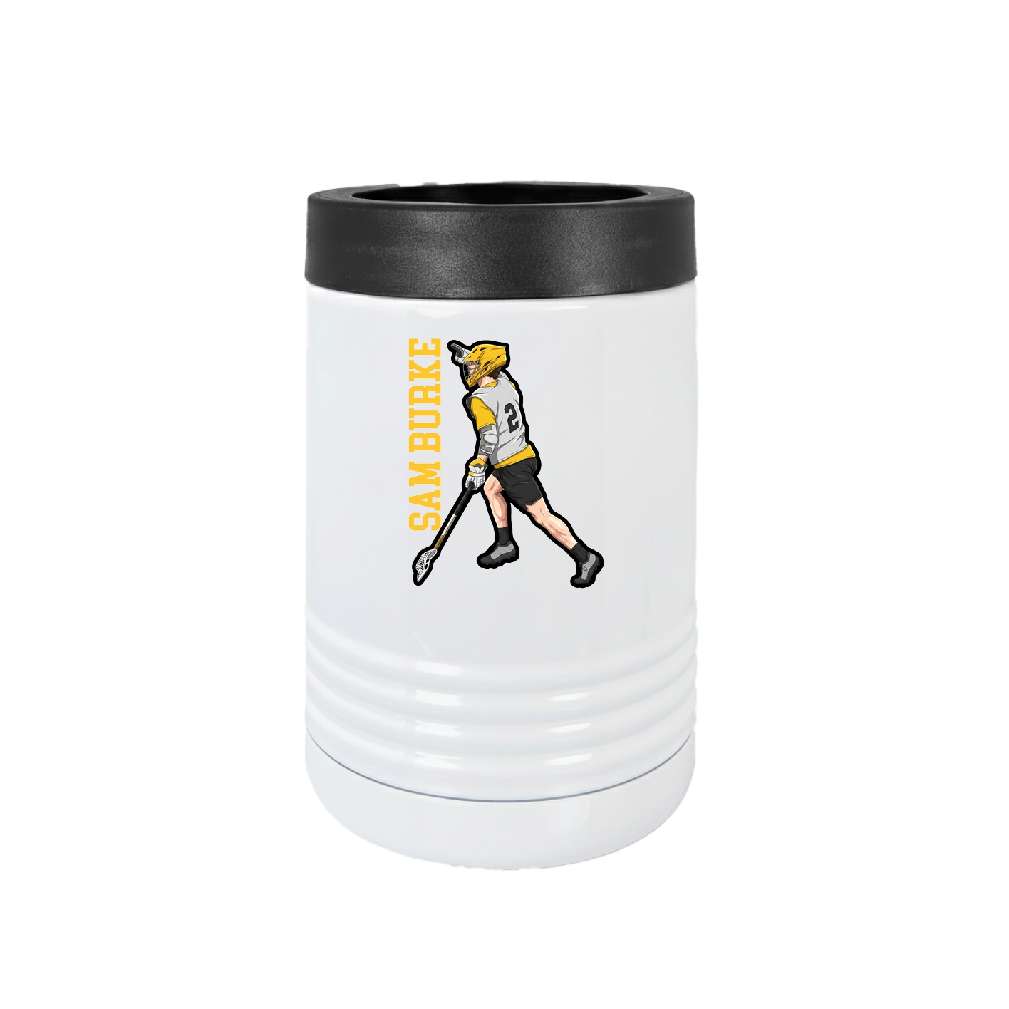 Beverage Holder — Name Vertical in White