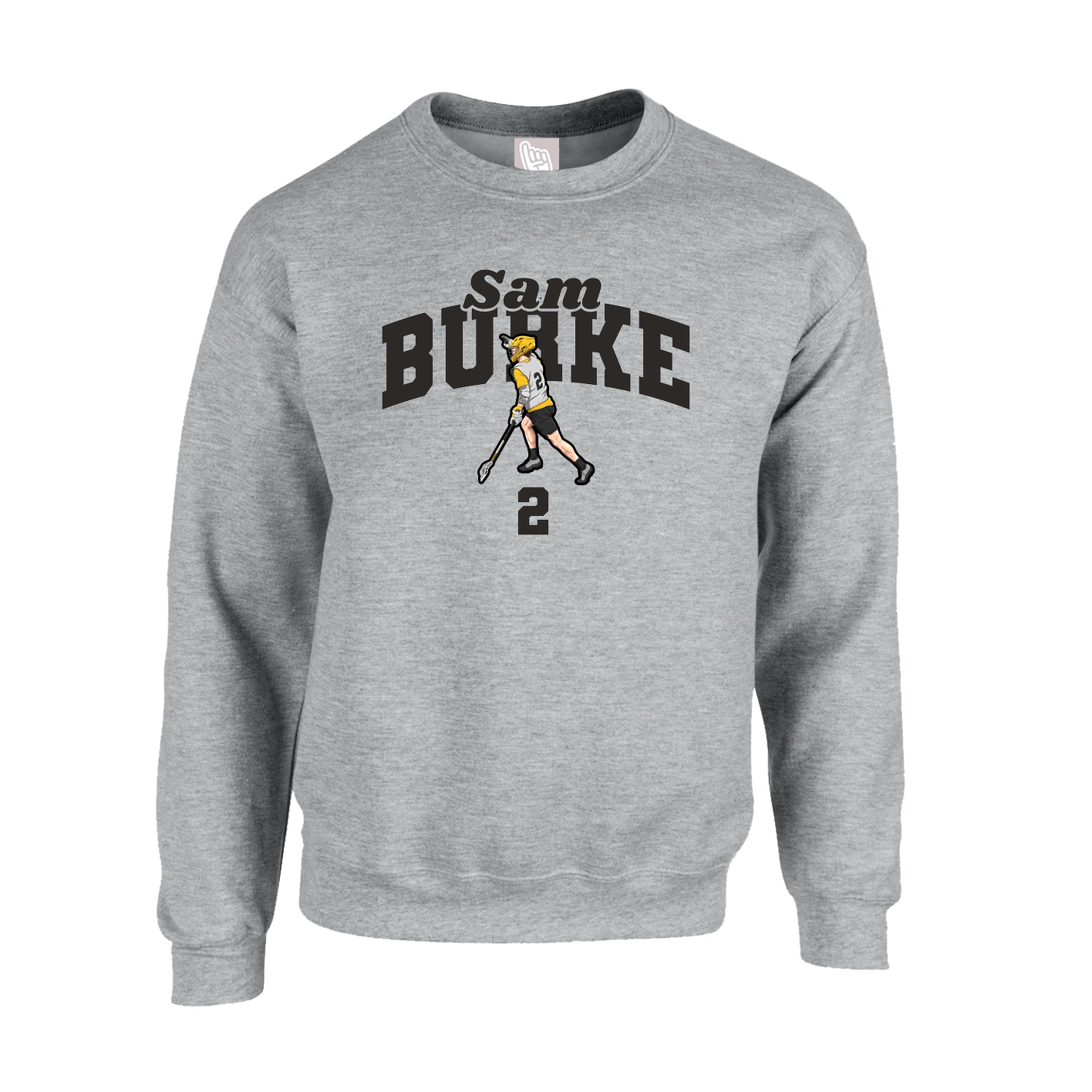 Fleece Crew — Signature Arch in Grey