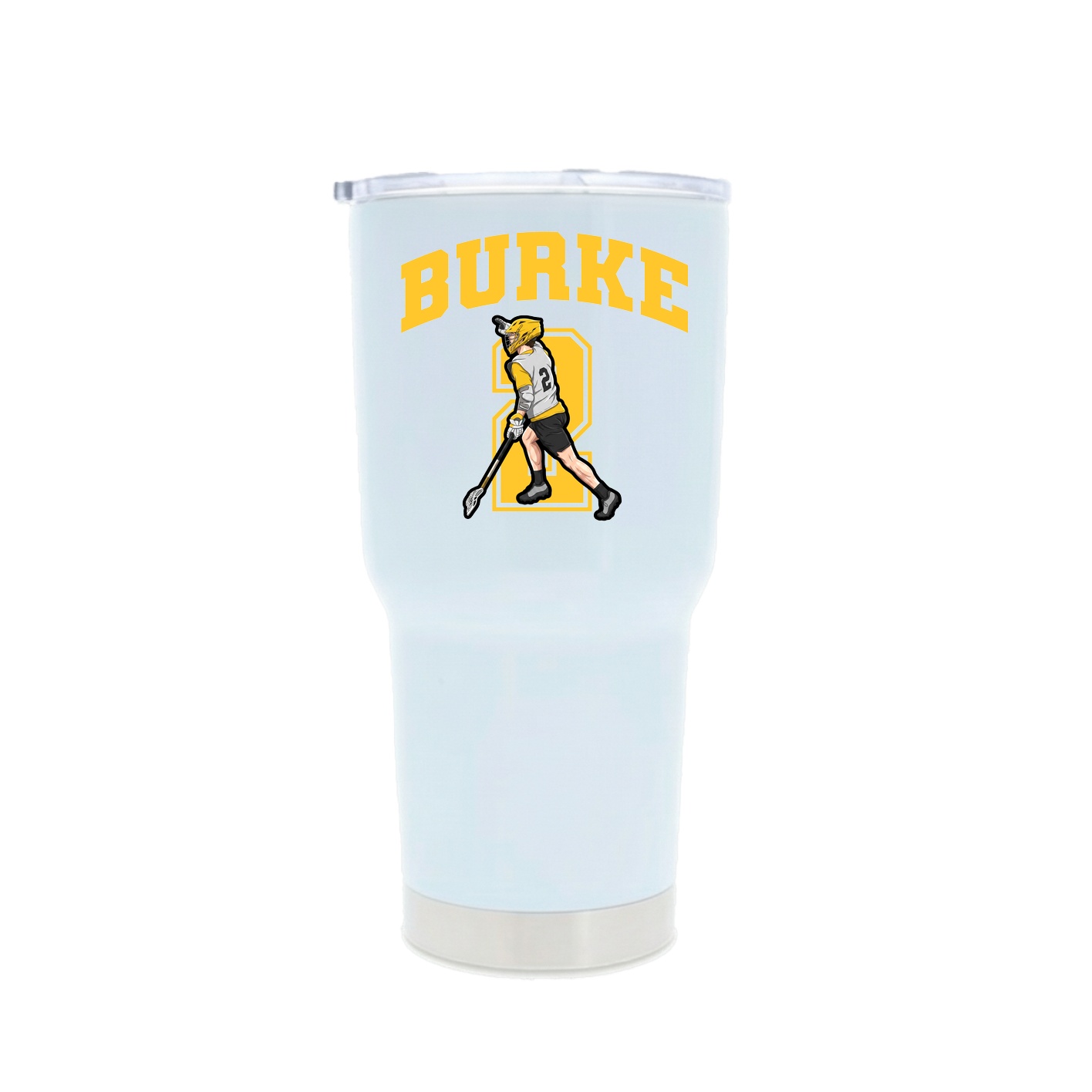 30oz Stainless Steel Tumbler — Number in White