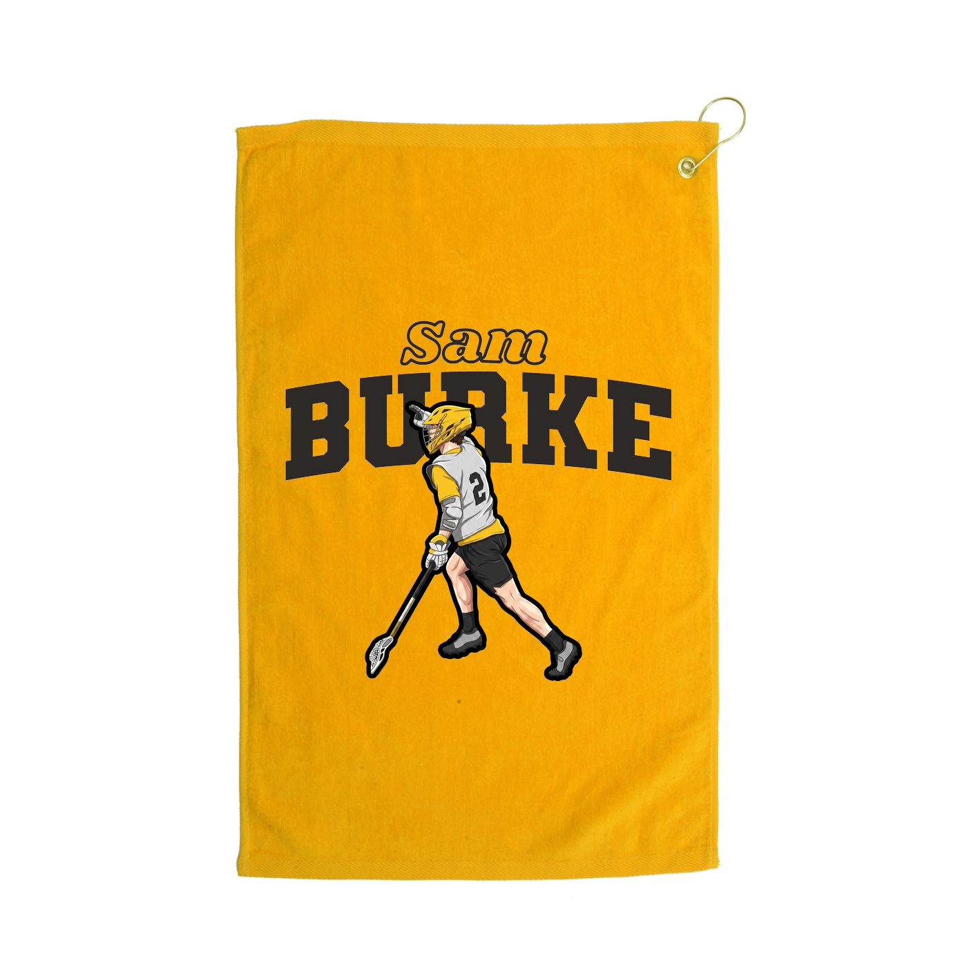 Golf Towel — Name Arch in Gold
