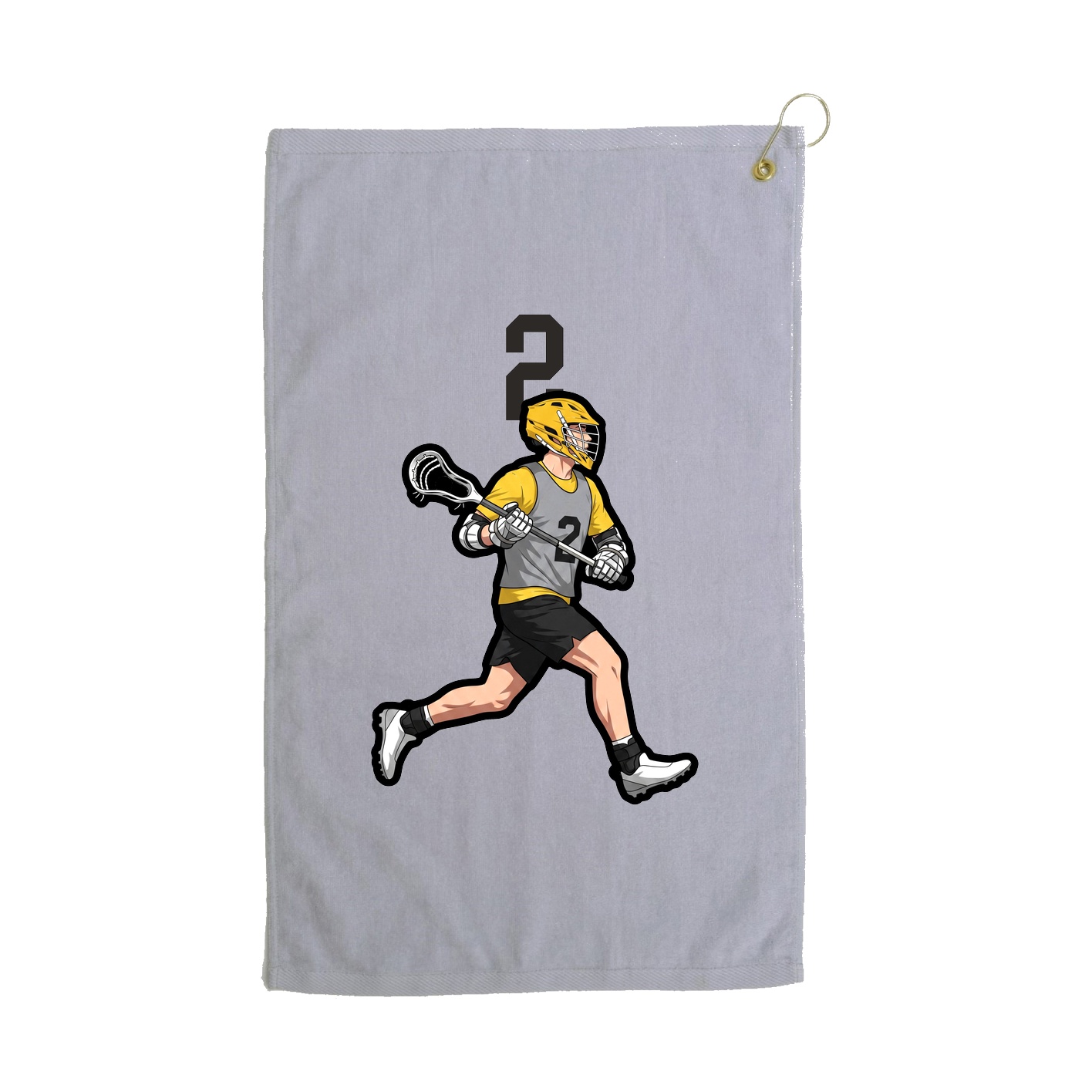 Golf Towel — Number Top in Grey