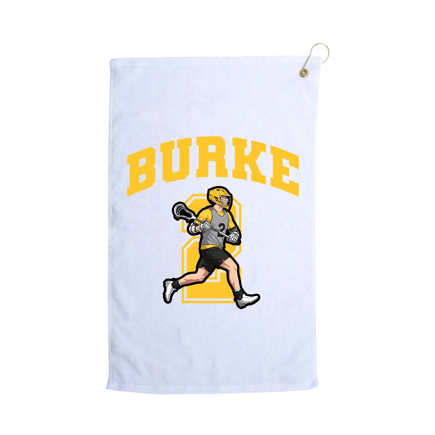 Golf Towel — Number in White