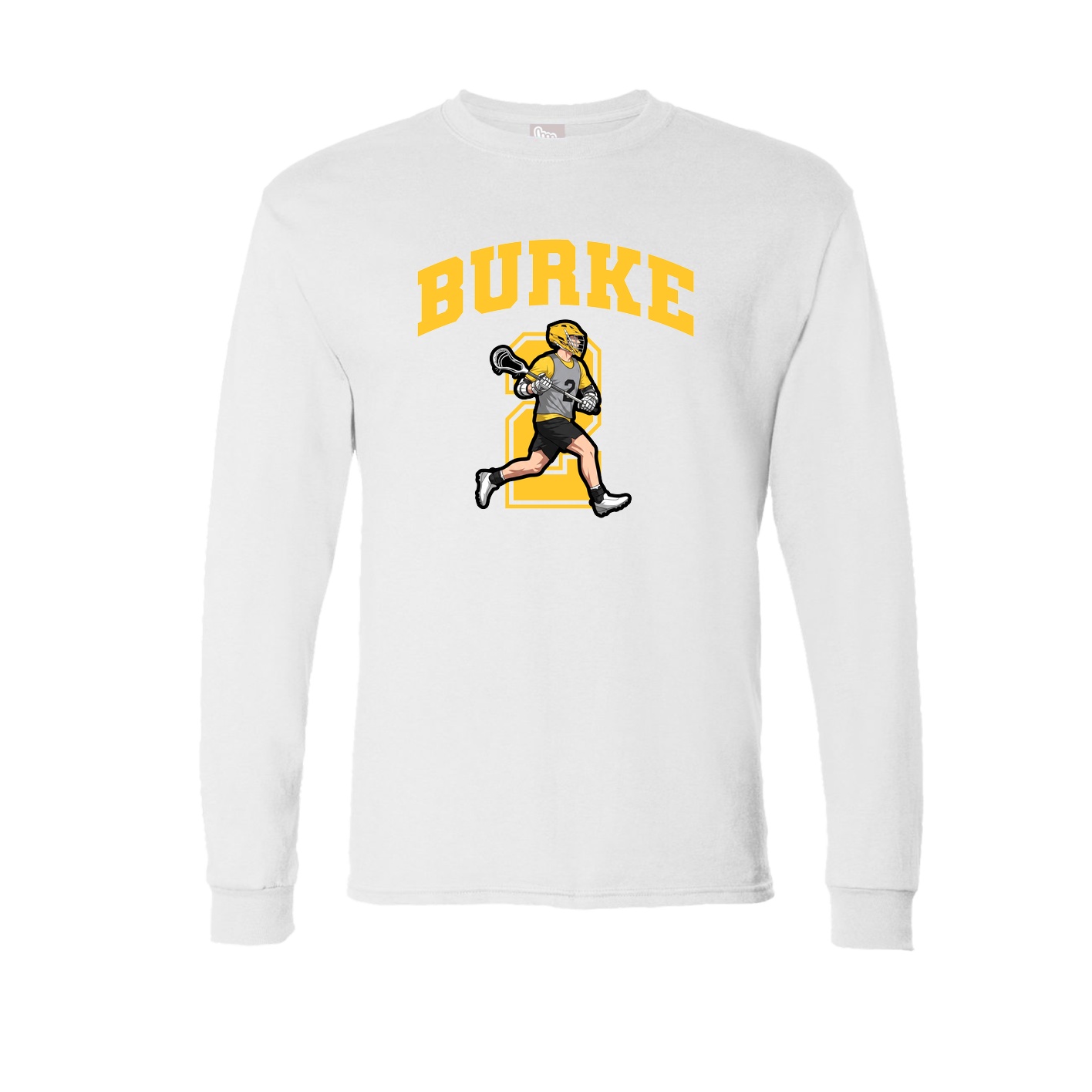Long Sleeve Tee — Number in White