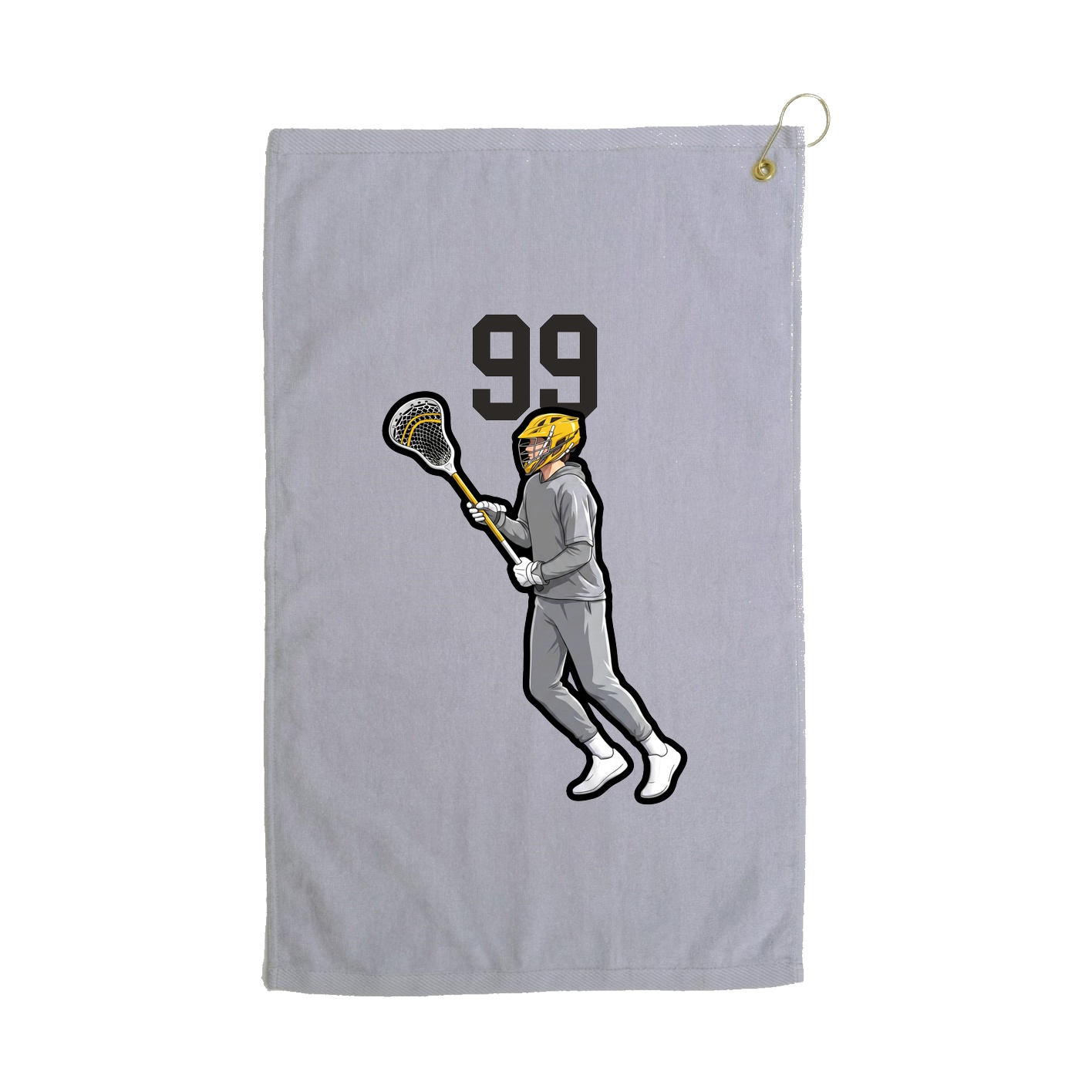 Golf Towel — Number Top in Grey