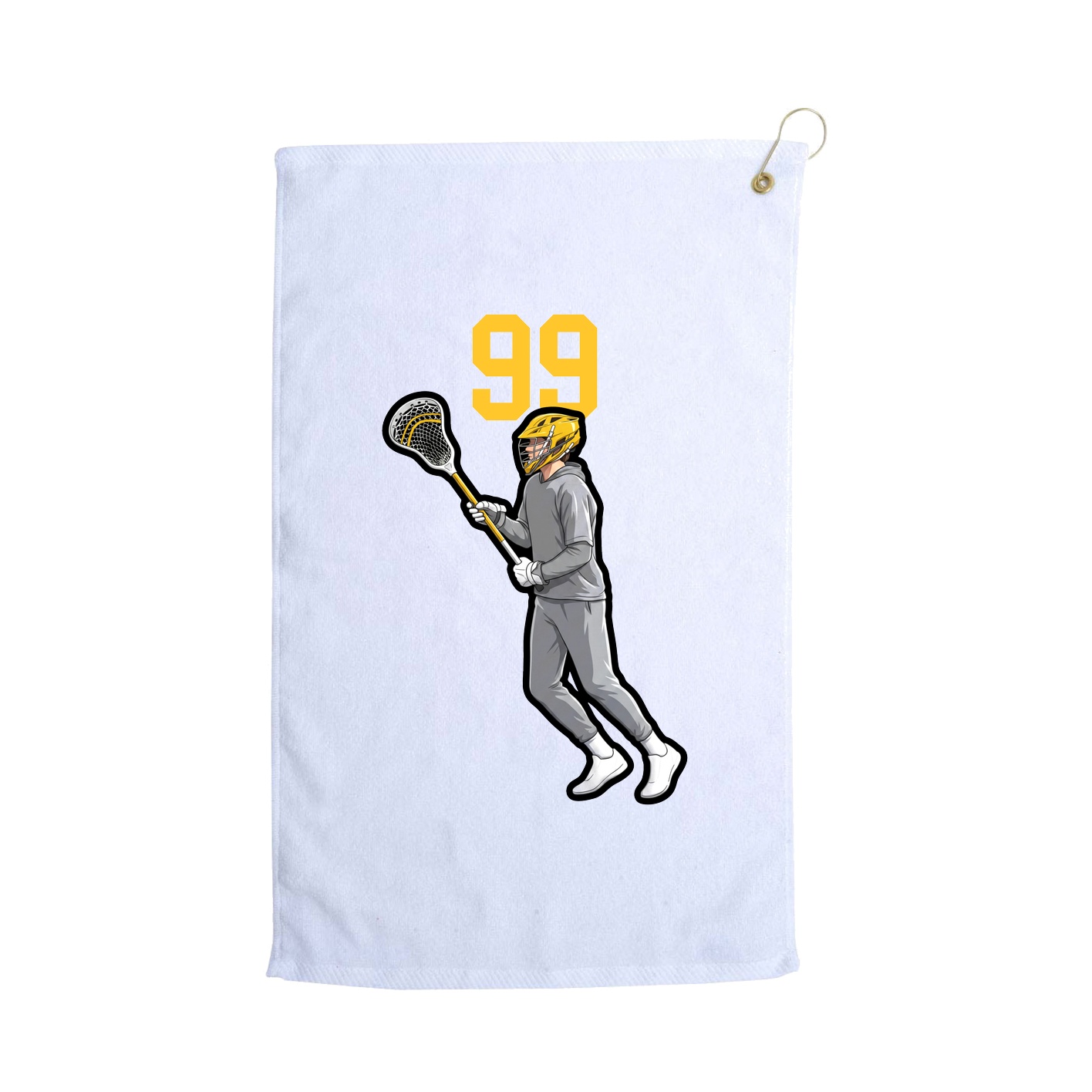 Golf Towel — Number Top in White