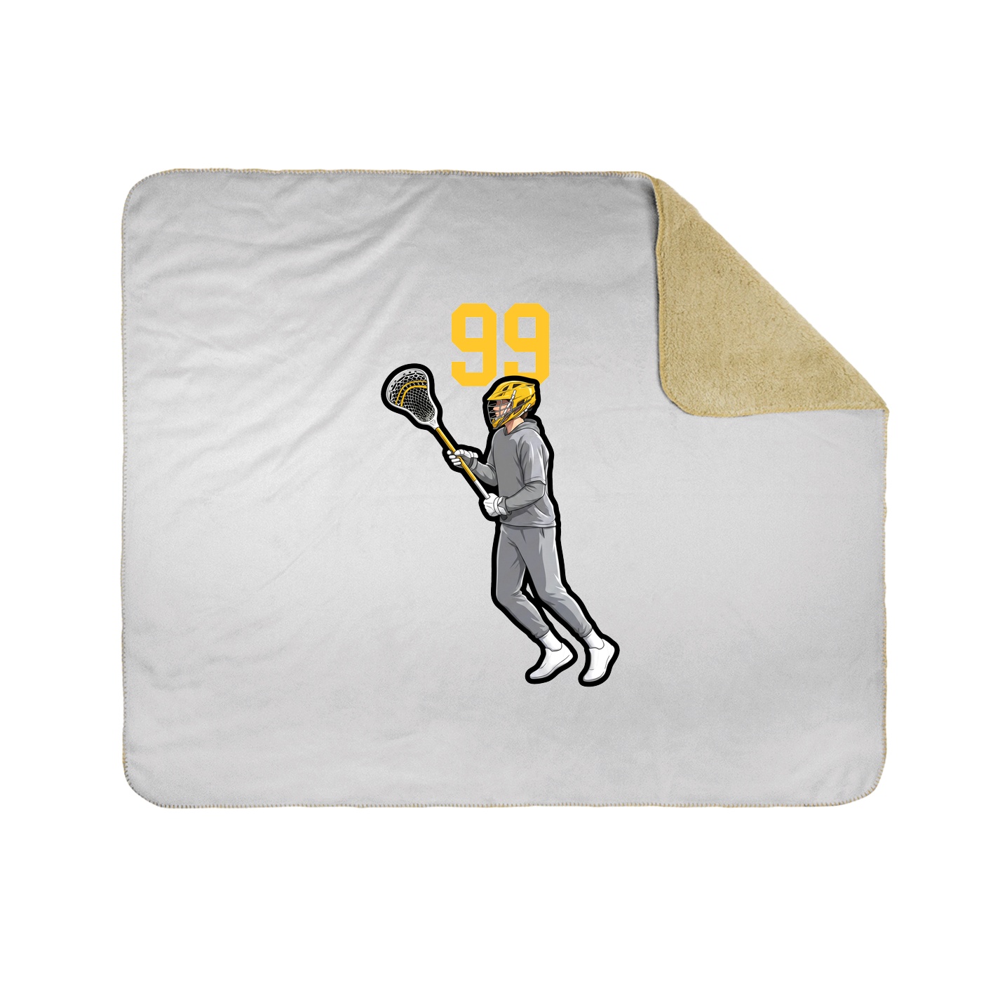 Throw Blanket — Number Top in White