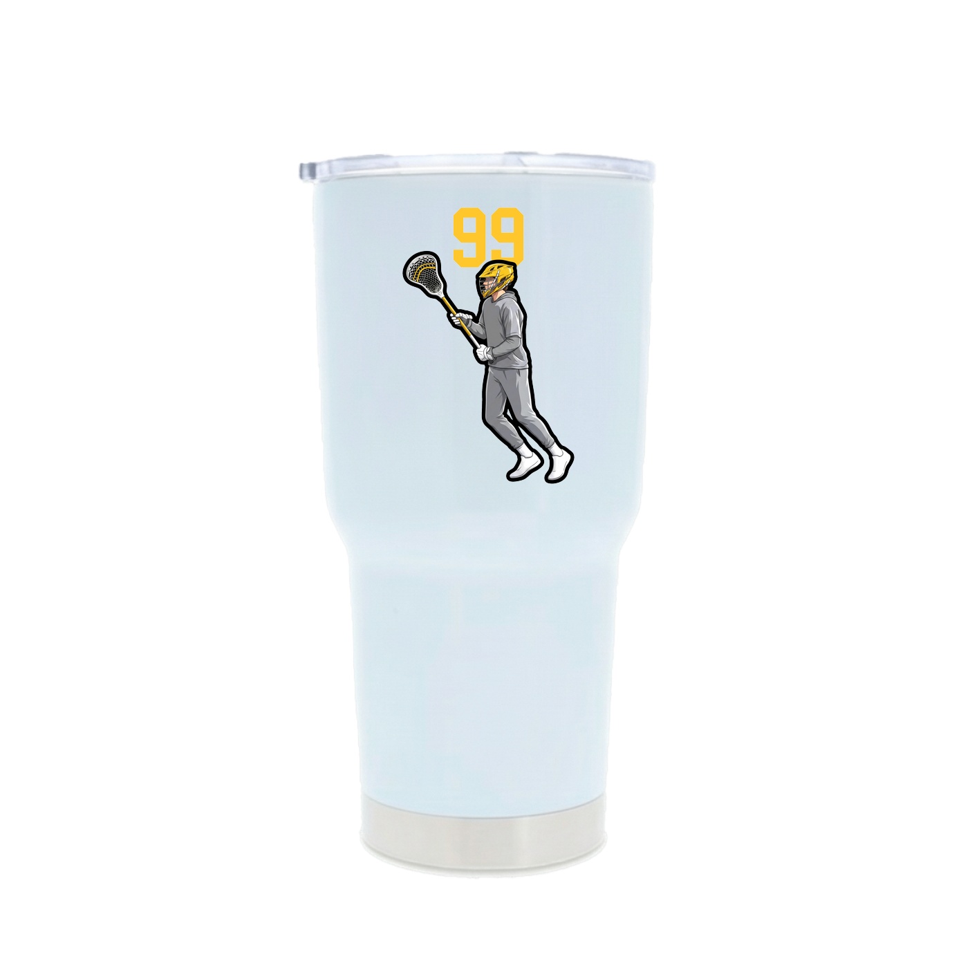 30oz Stainless Steel Tumbler — Number Top in White