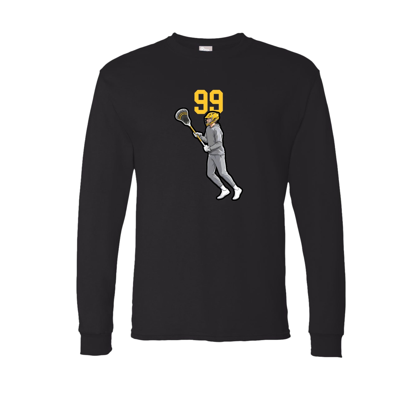 Long Sleeve Tee — Number Top in Black