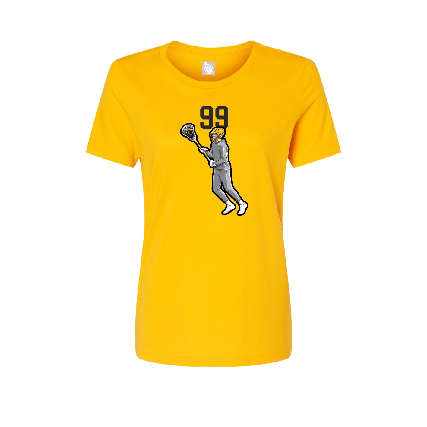 Womens Tee — Number Top in Gold