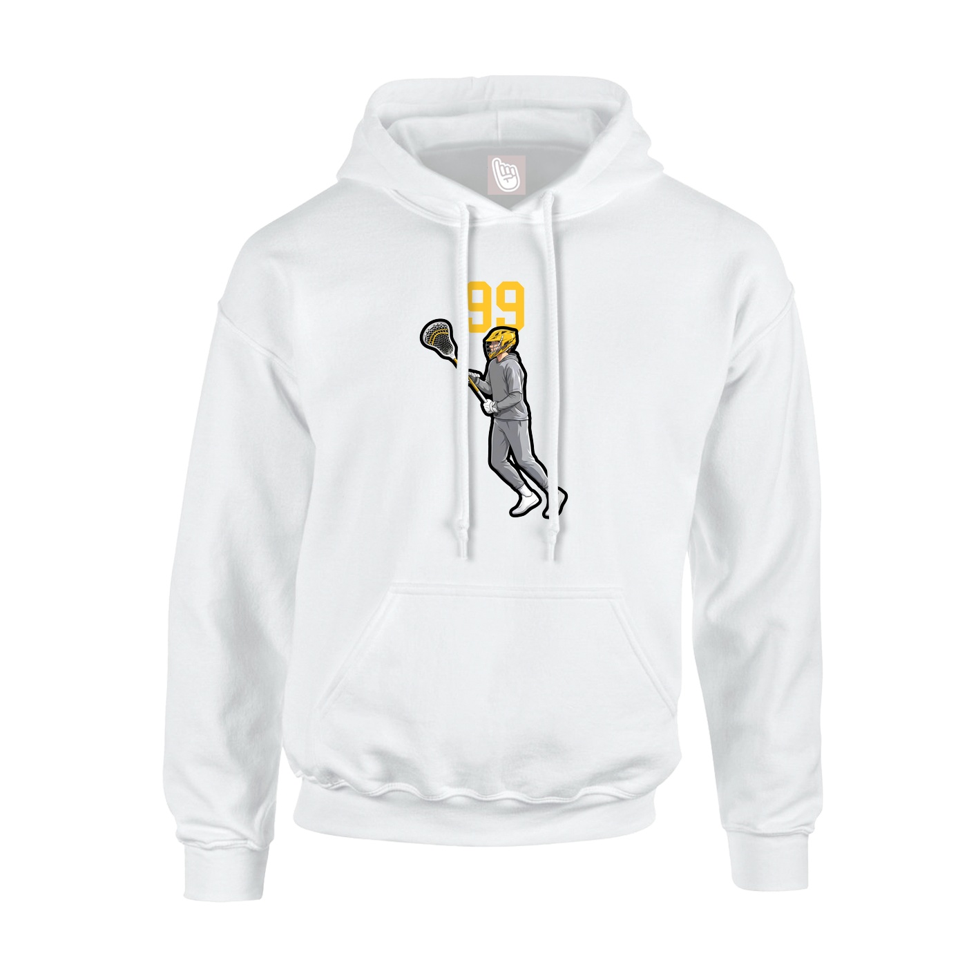 Hoodie — Number Top in White