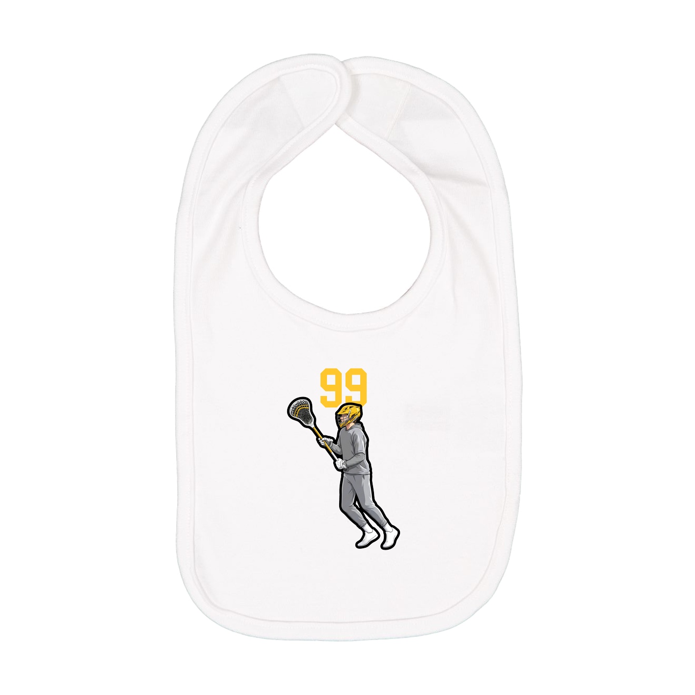 Infant Bib — Number Top in White